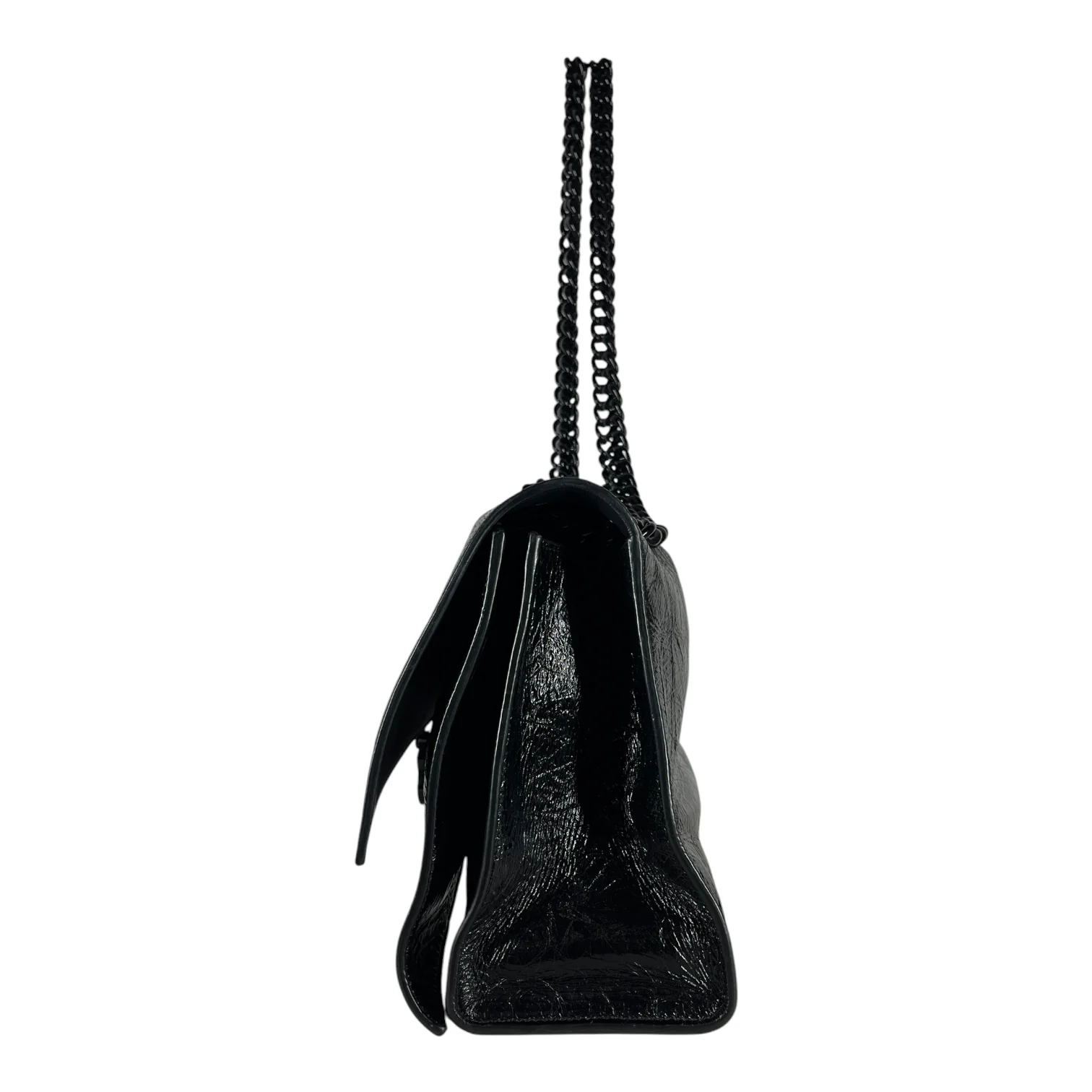 BALENCIAGA/Hand Bag/Leather/BLK/BLACK HARDWARE CRUSH