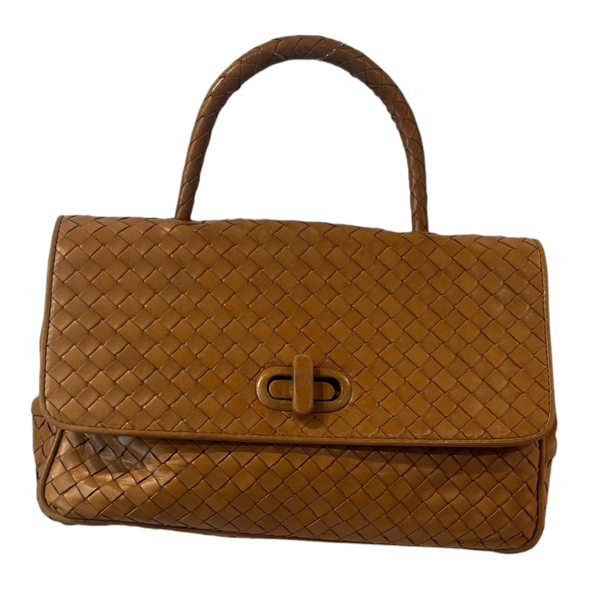 BOTTEGA VENETA/Hand Bag/Leather/CML/INTRECCIATO VINTAGE TURNLOCK