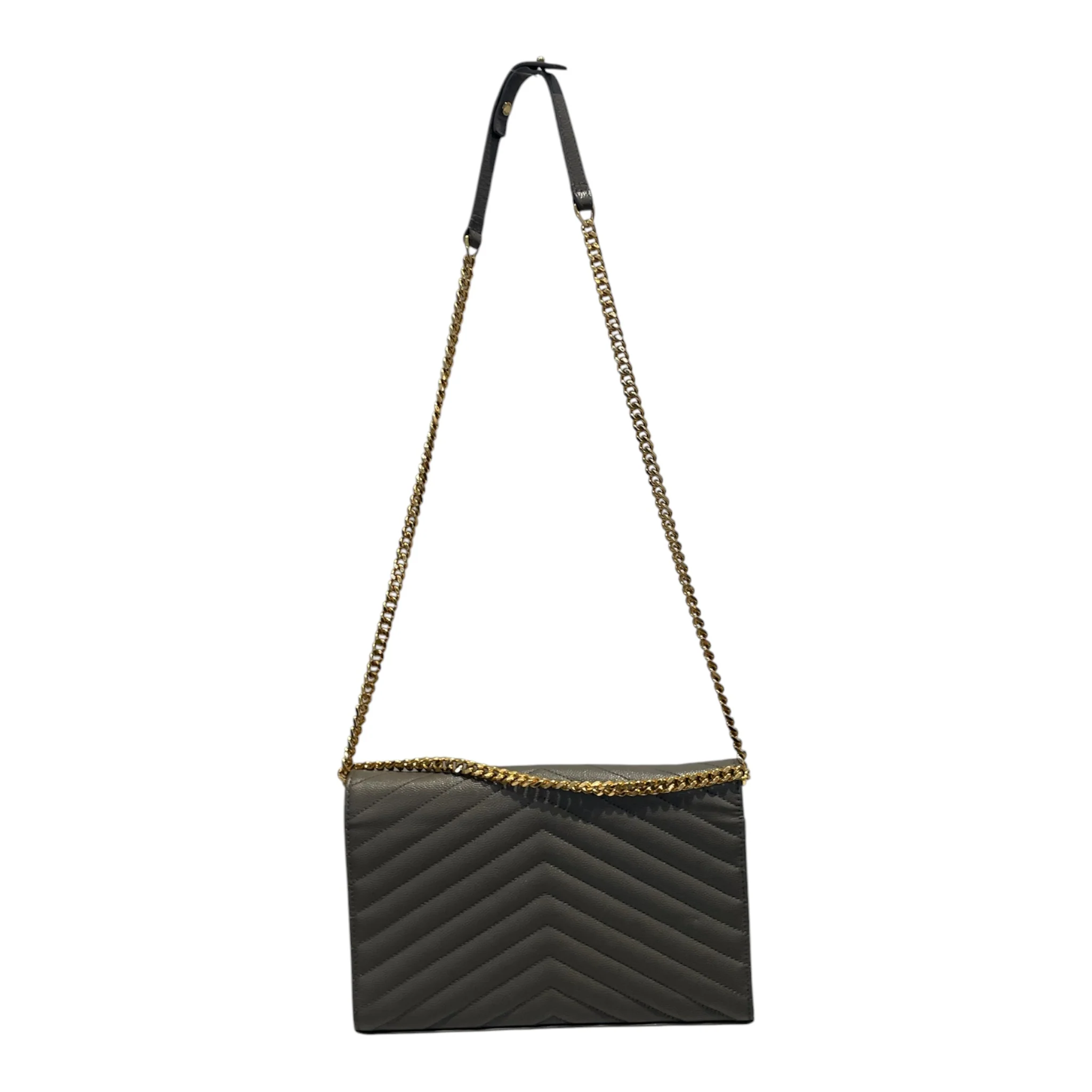 YVES SAINT LAURENT/Bag/Leather/SLV/Envelope flap bag