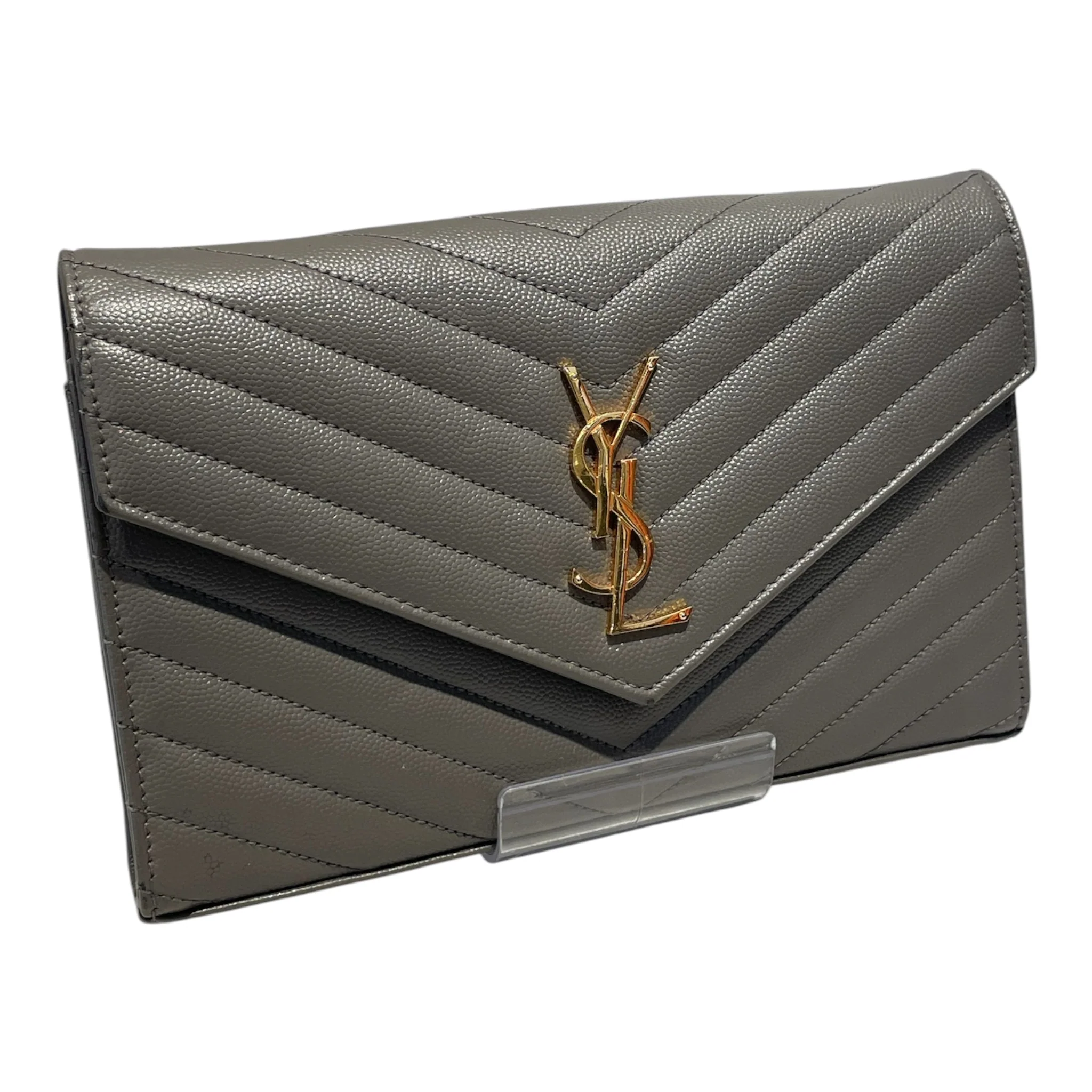 YVES SAINT LAURENT/Bag/Leather/SLV/Envelope flap bag