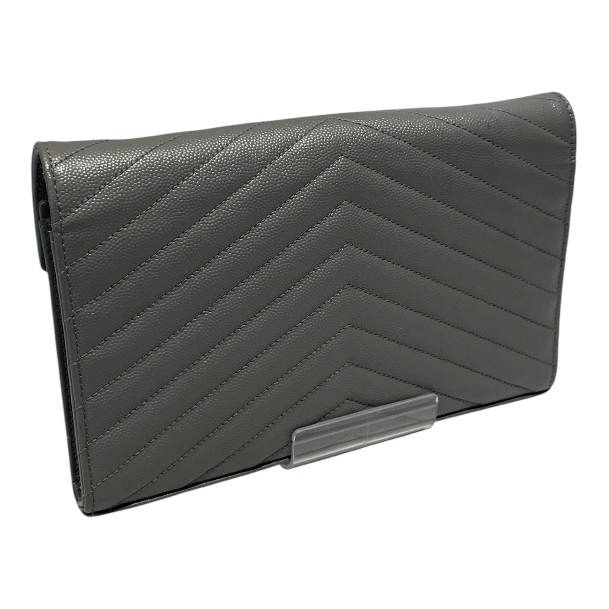 YVES SAINT LAURENT/Bag/Leather/SLV/Envelope flap bag