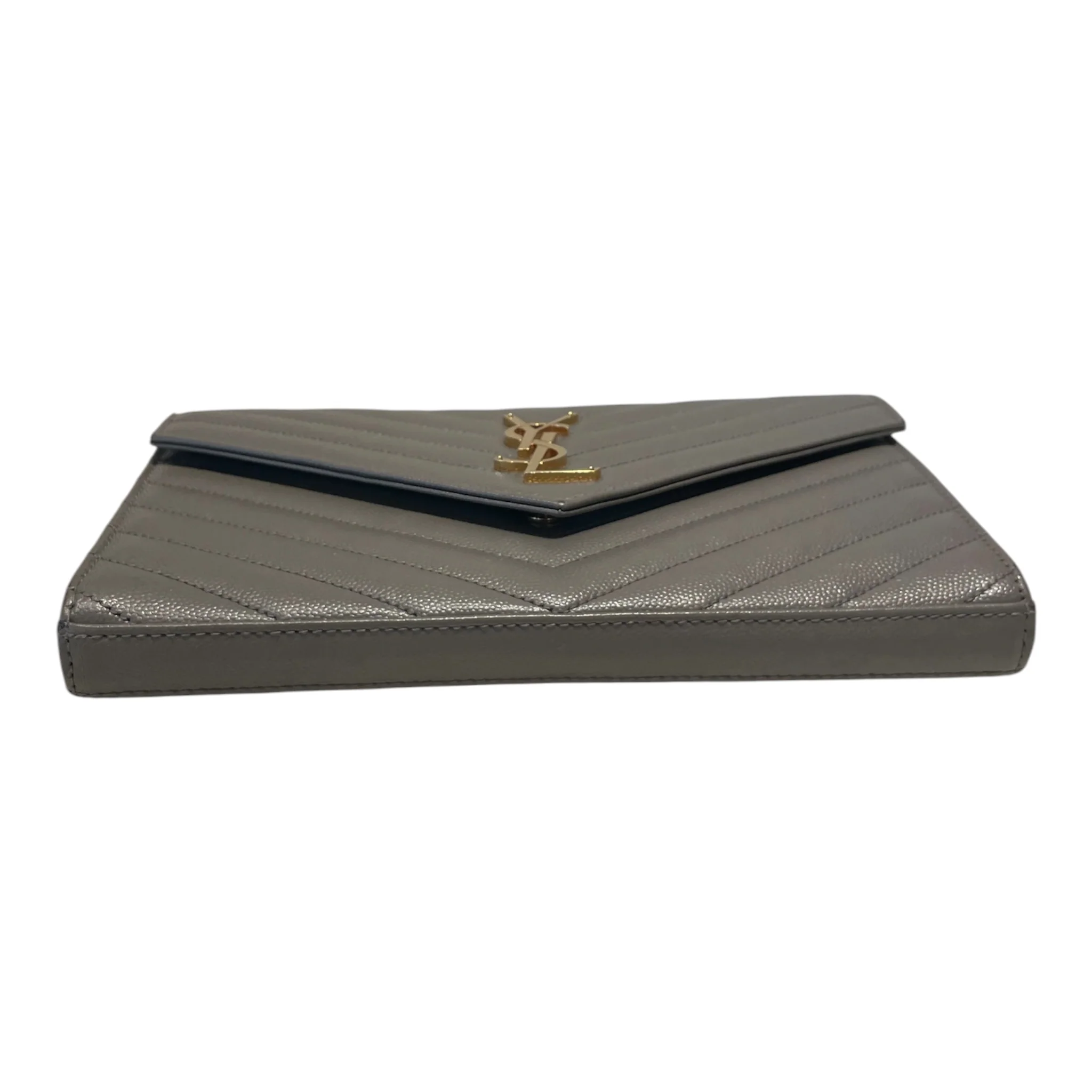 YVES SAINT LAURENT/Bag/Leather/SLV/Envelope flap bag
