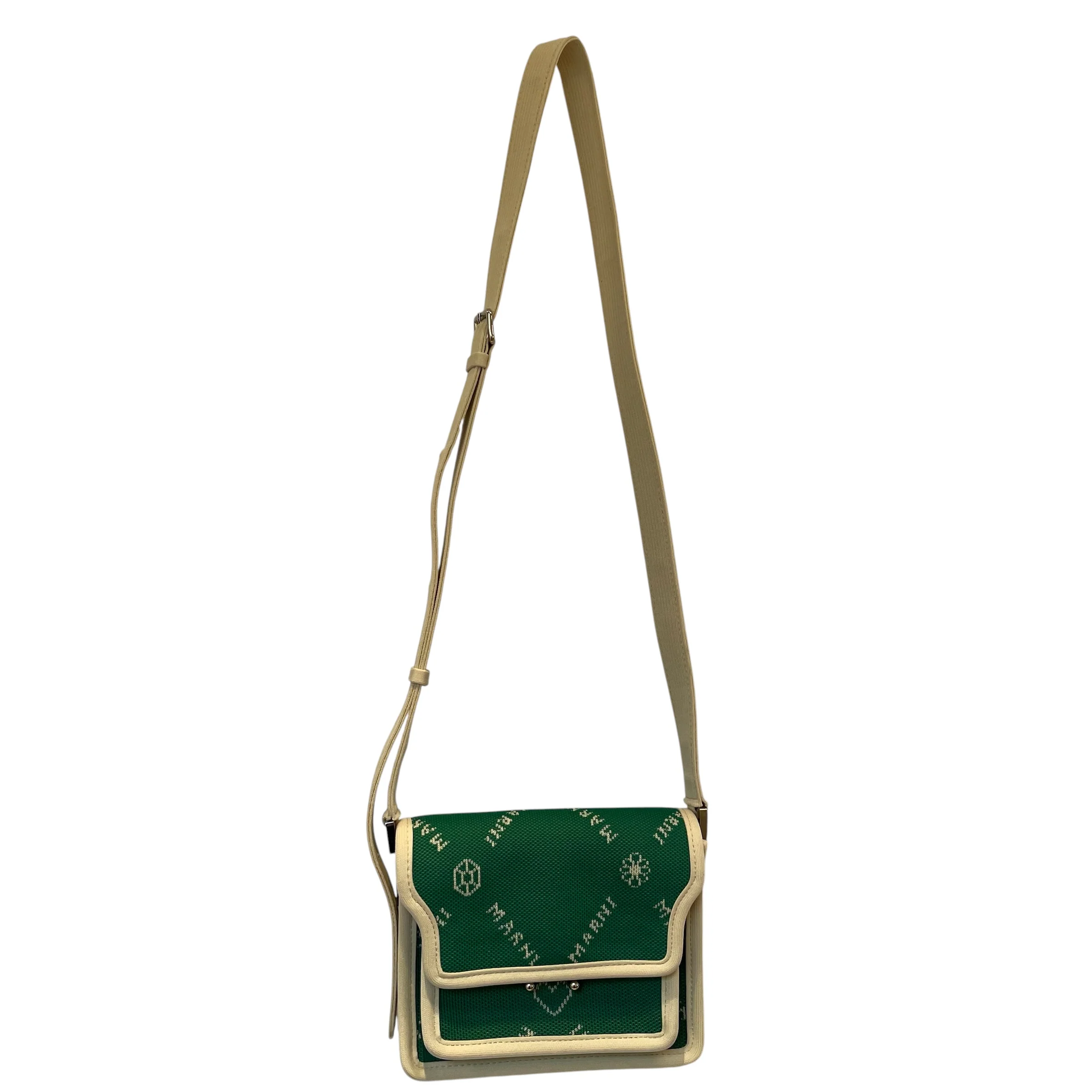 MARNI/Cross Body Bag/GRN/messenger bag/slvr hardware