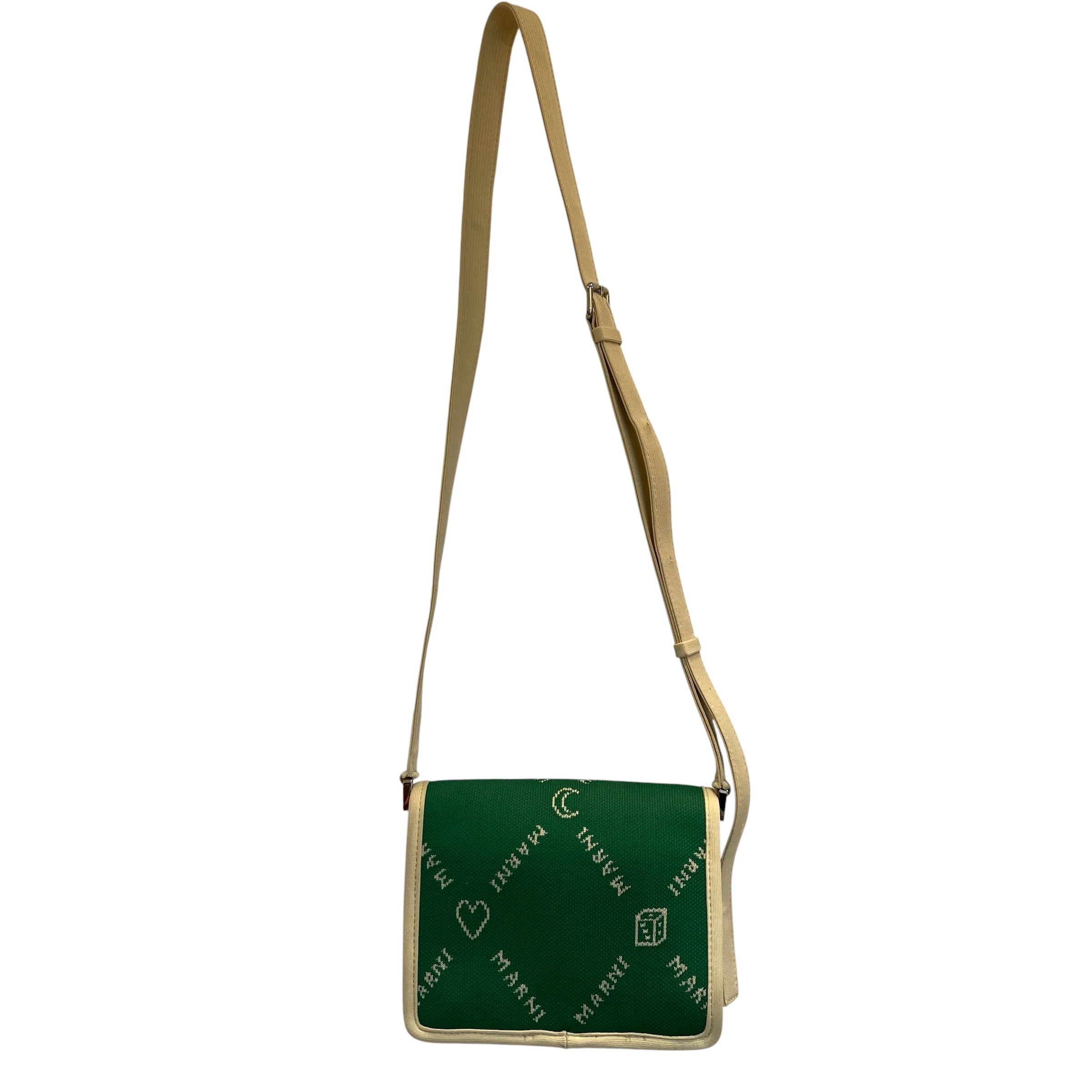 MARNI/Cross Body Bag/GRN/messenger bag/slvr hardware