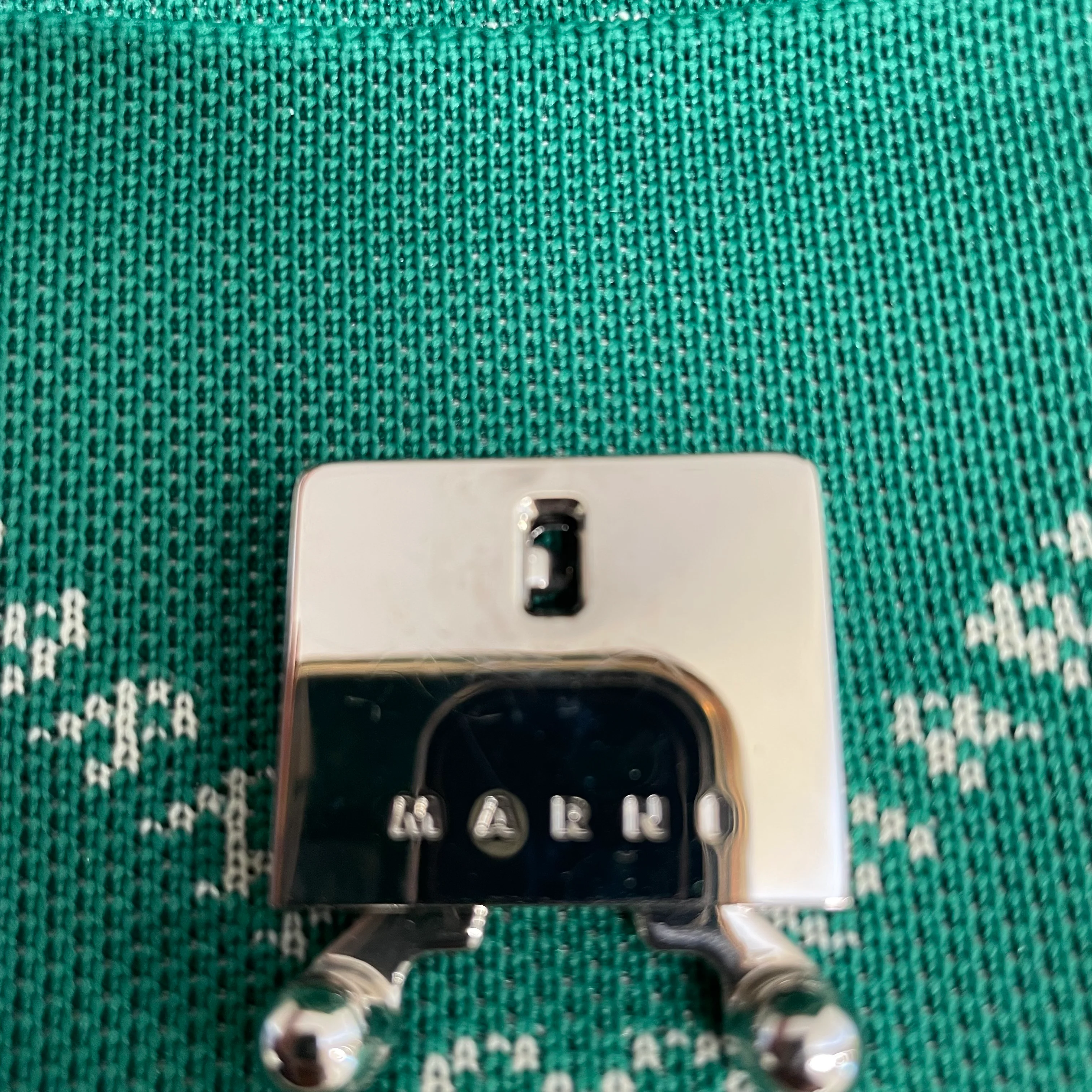 MARNI/Cross Body Bag/GRN/messenger bag/slvr hardware