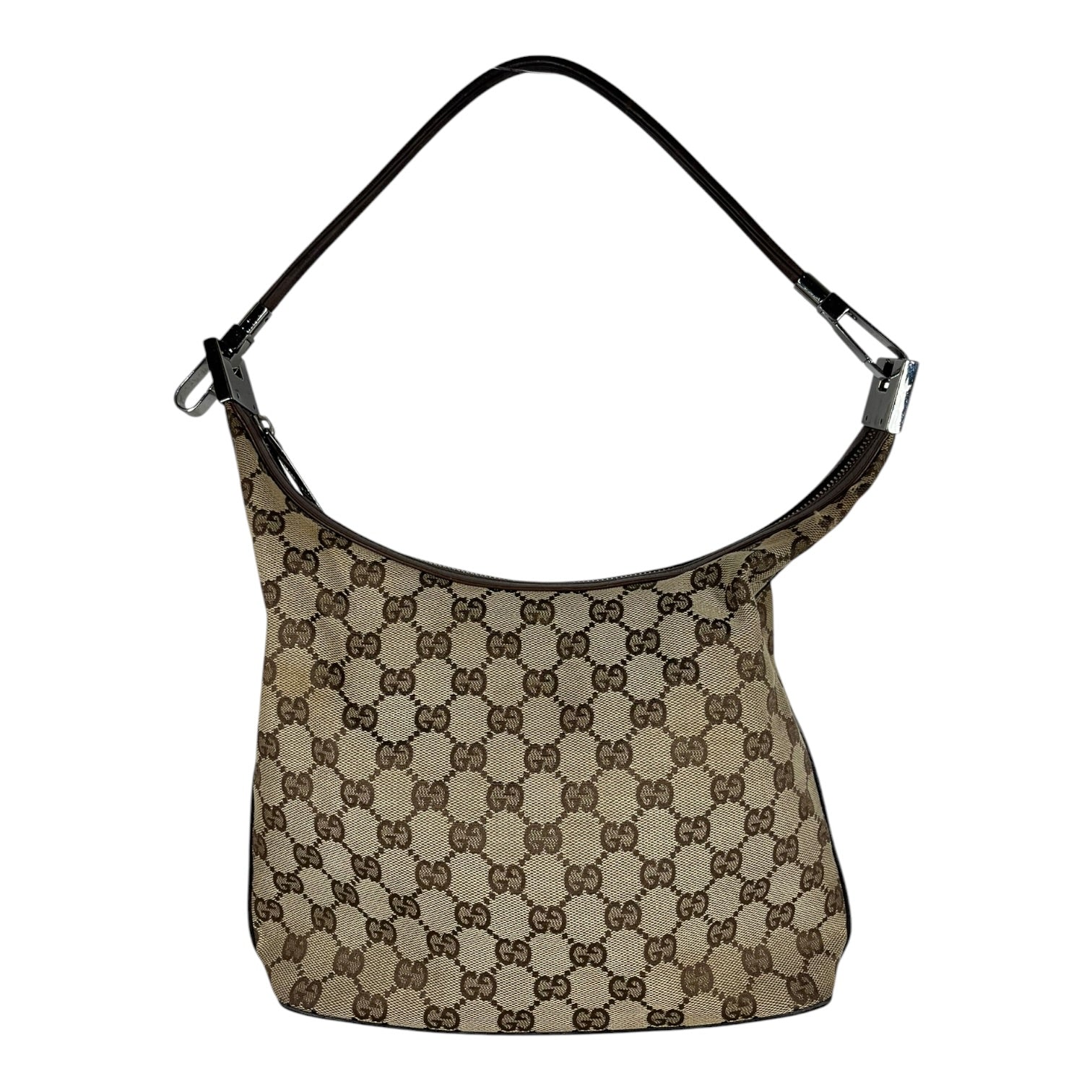 GUCCI/Cross Body Bag/Monogram/BRW/Hobo Cloth Handbag