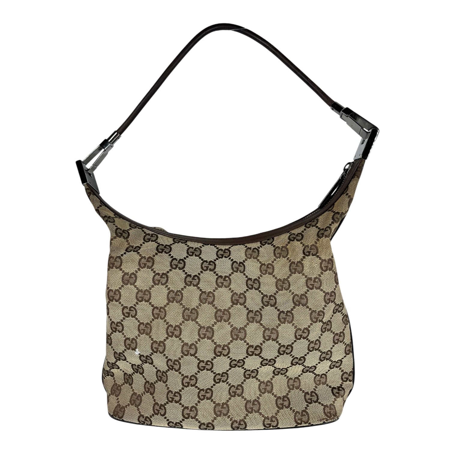 GUCCI/Cross Body Bag/Monogram/BRW/Hobo Cloth Handbag