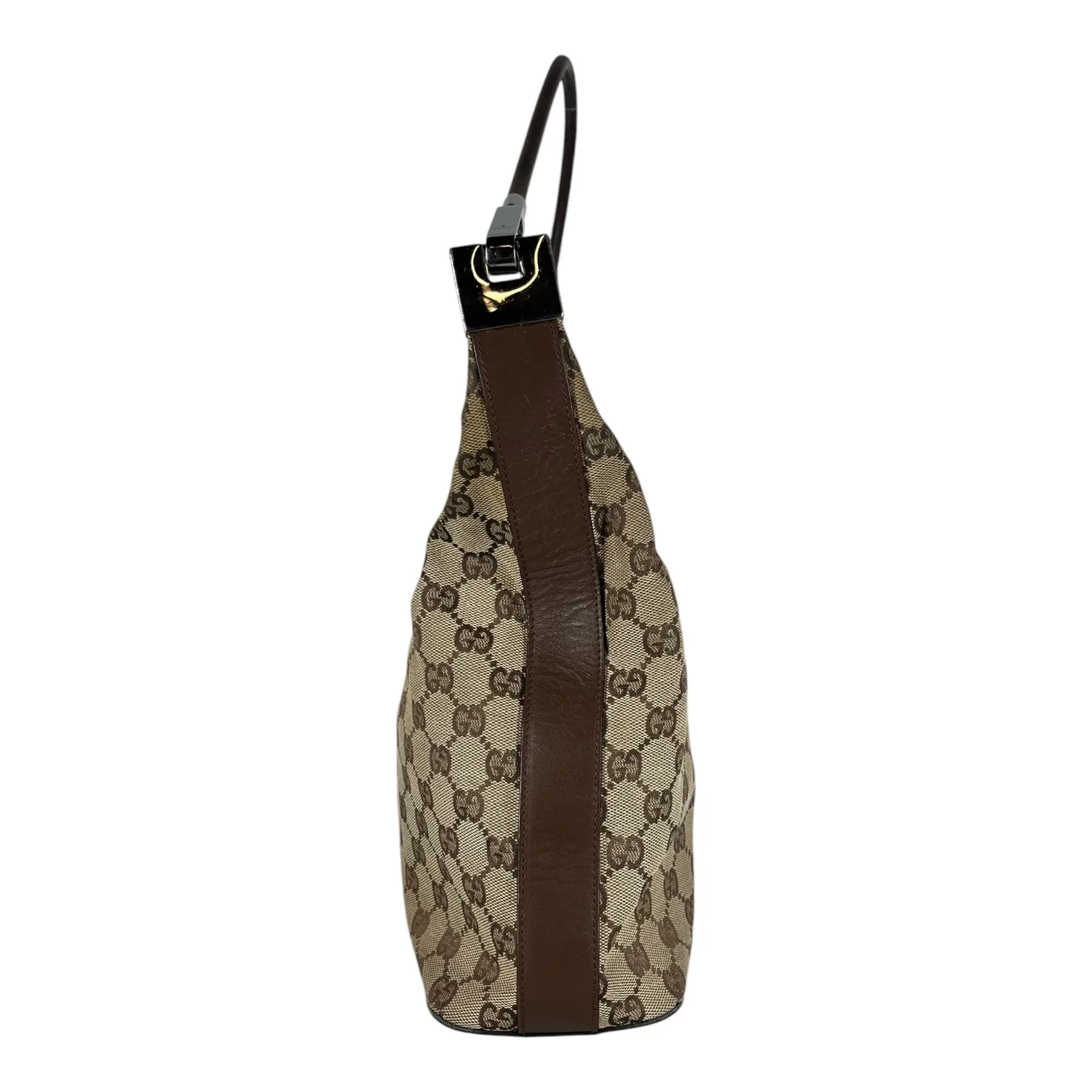 GUCCI/Cross Body Bag/Monogram/BRW/Hobo Cloth Handbag