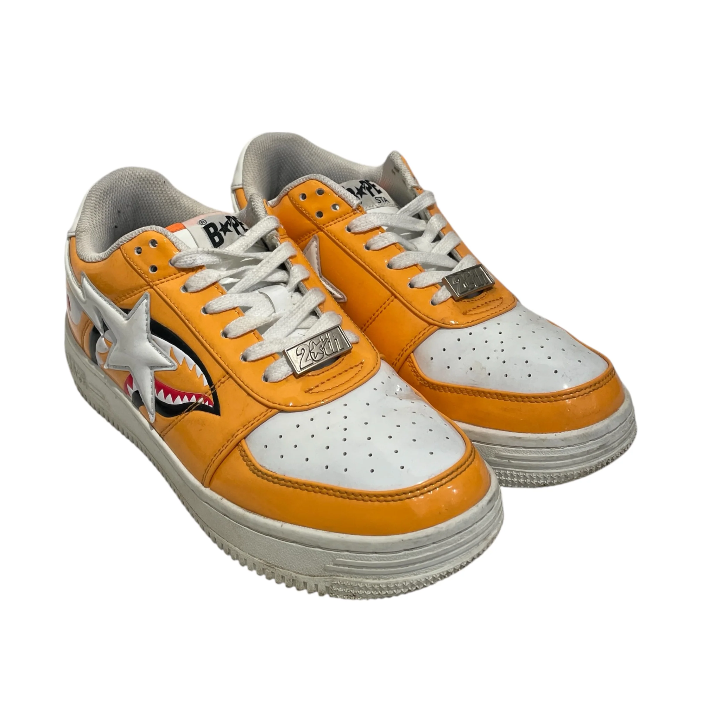 BAPE STA!/Low-Sneakers/US 8.5/Graphic/ORN/SHARK