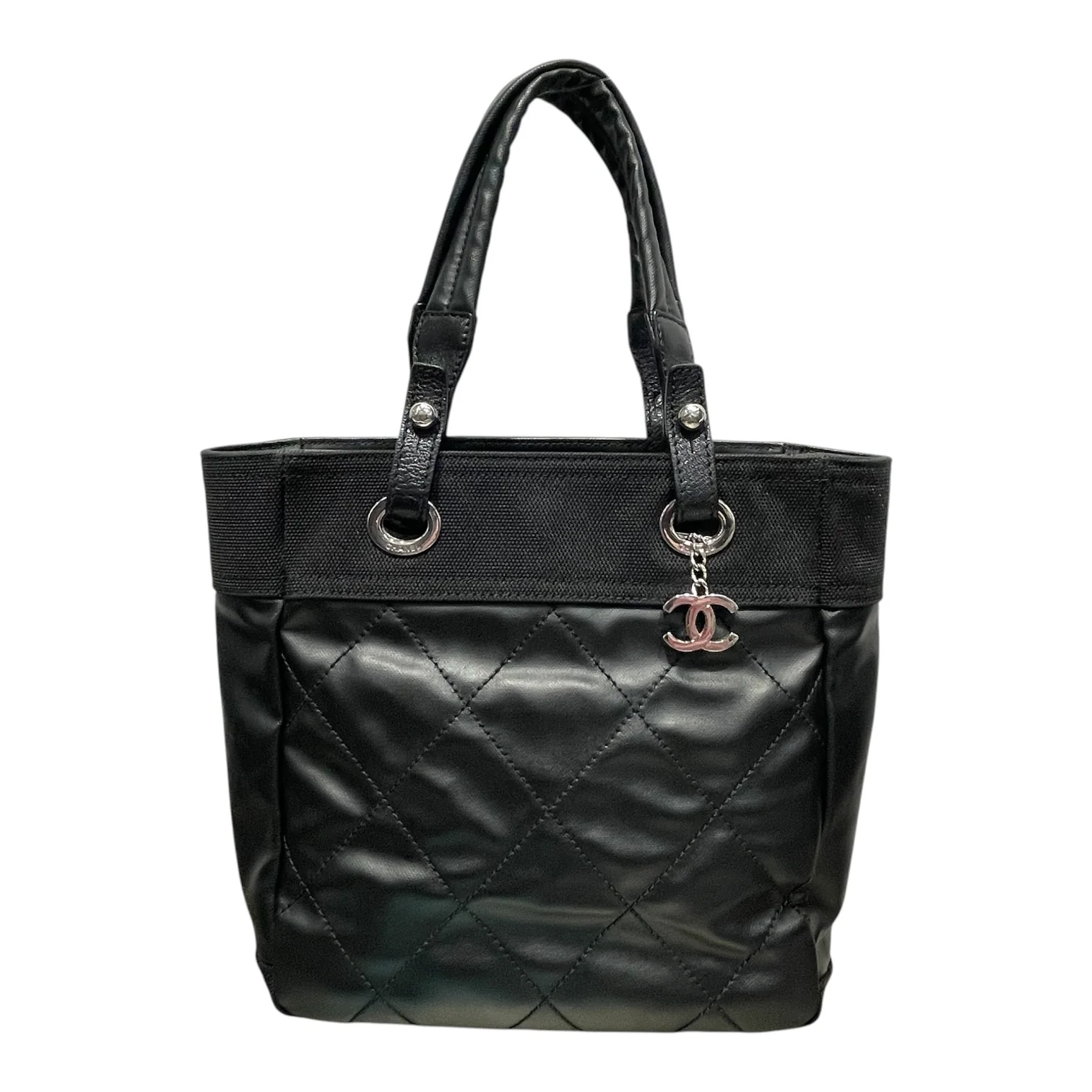CHANEL/Hand Bag/Leather/BLK/