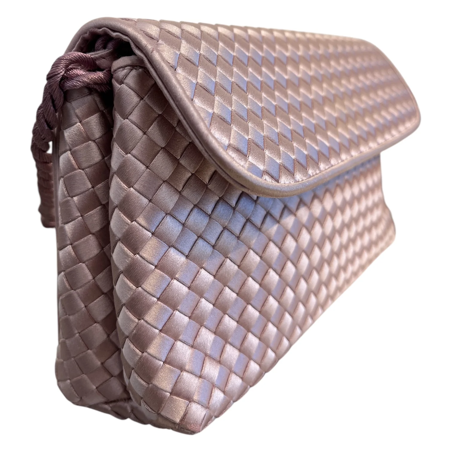 BOTTEGA VENETA/Hand Bag/PNK/BOTTEGA INTRECCIATO SATIN BAG