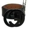 GUCCI/Belt/Monogram/Leather/BLK/IMPRIME DOUBLE G