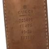 GUCCI/Belt/Monogram/Leather/BLK/IMPRIME DOUBLE G