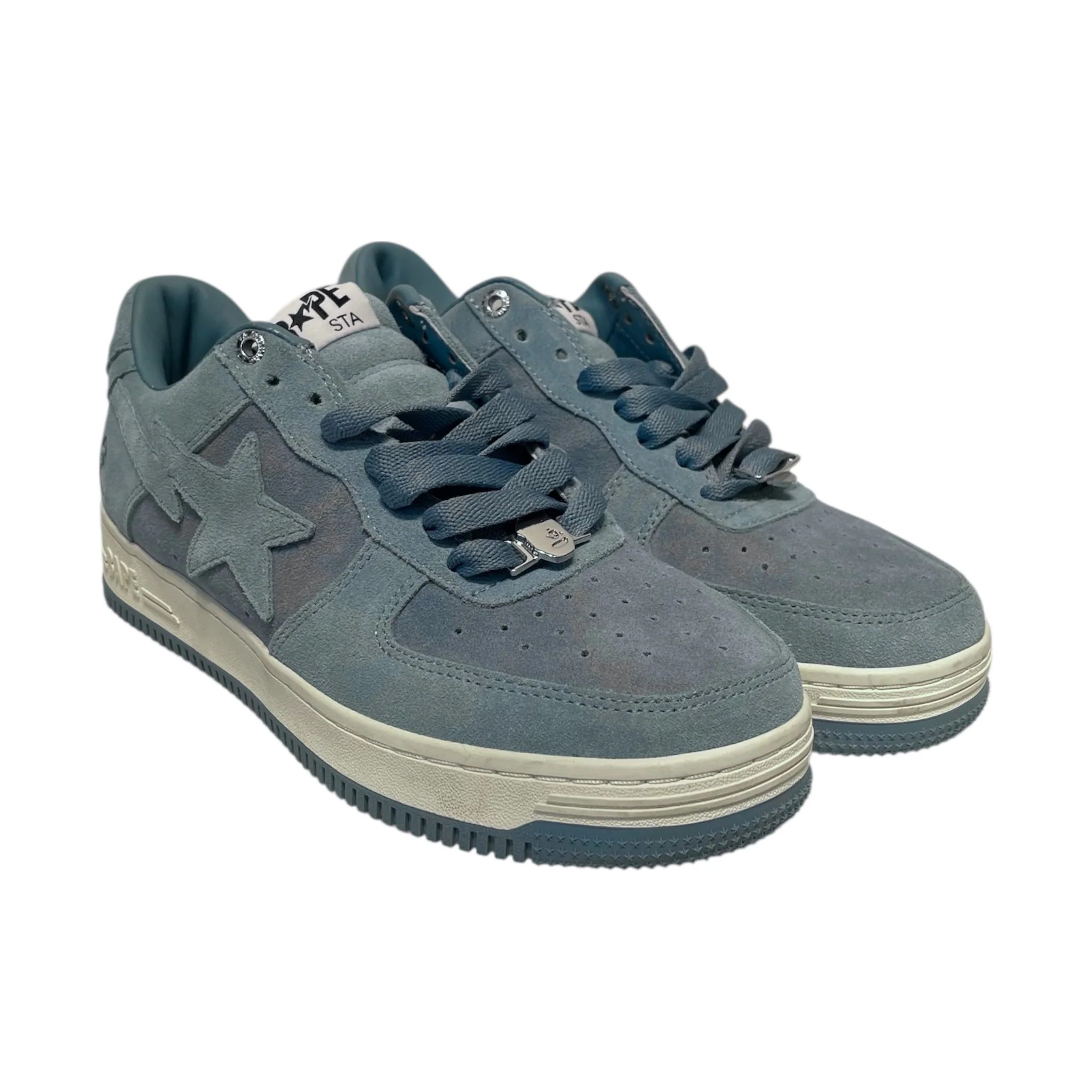 BAPE STA!/Low-Sneakers/US 8/Suede/BLU/U-Tip/M2 SUEDE BLUE