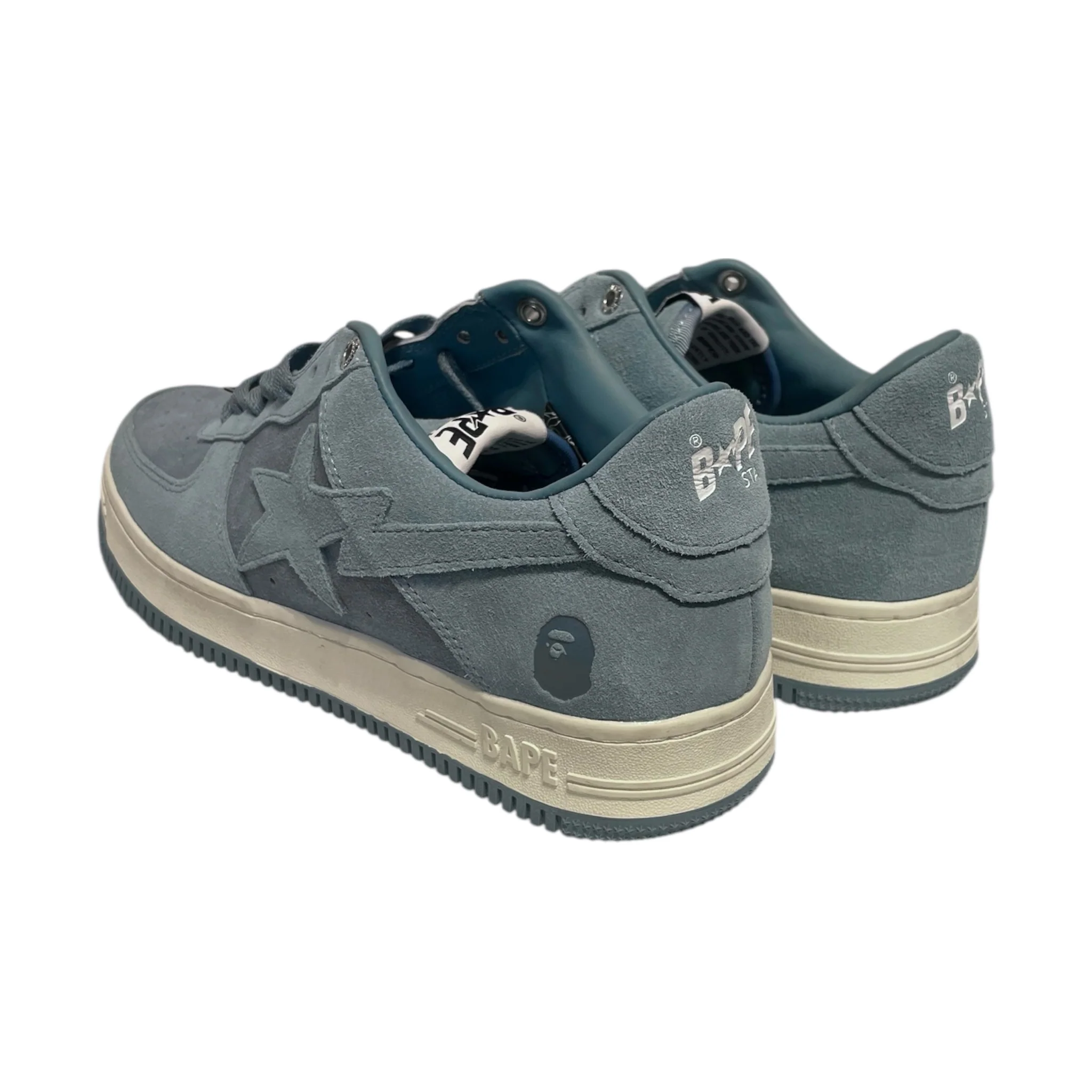 BAPE STA!/Low-Sneakers/US 8/Suede/BLU/U-Tip/M2 SUEDE BLUE