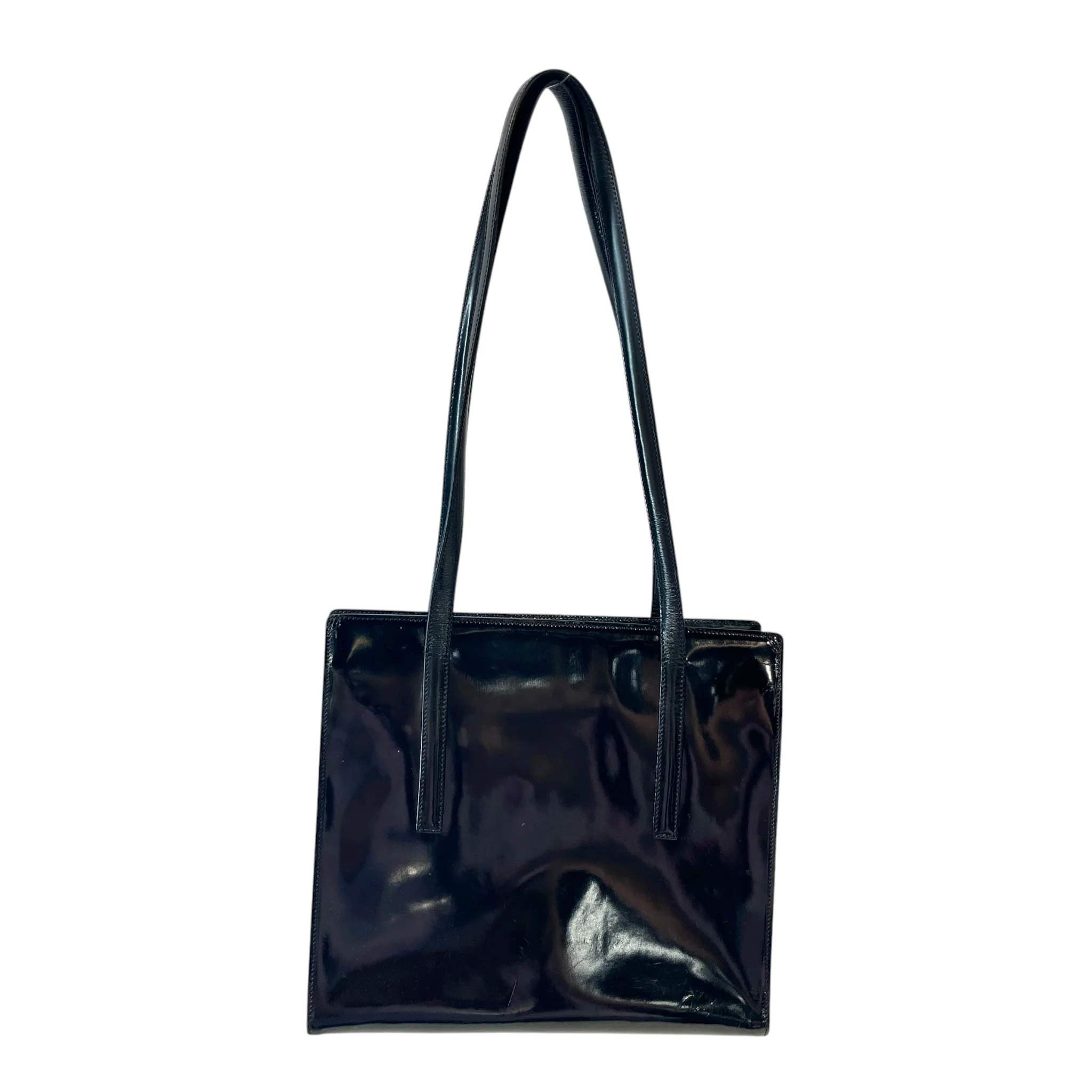 PRADA/Hand Bag/Leather/BLK/1995 SPAZOLATTO LEATHER