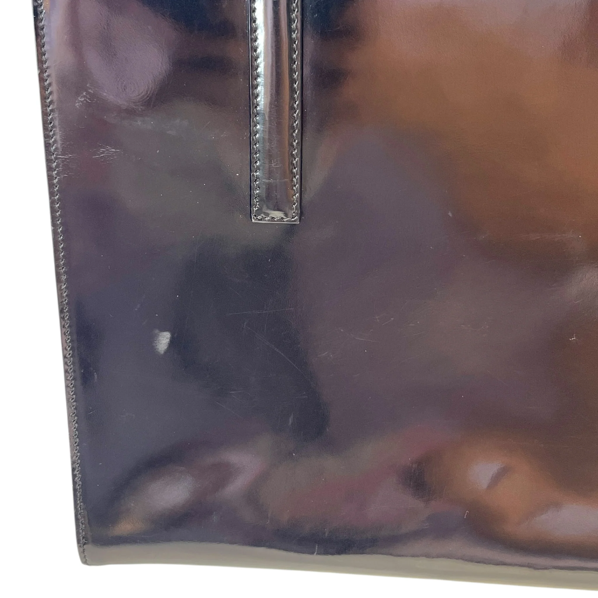 PRADA/Hand Bag/Leather/BLK/1995 SPAZOLATTO LEATHER