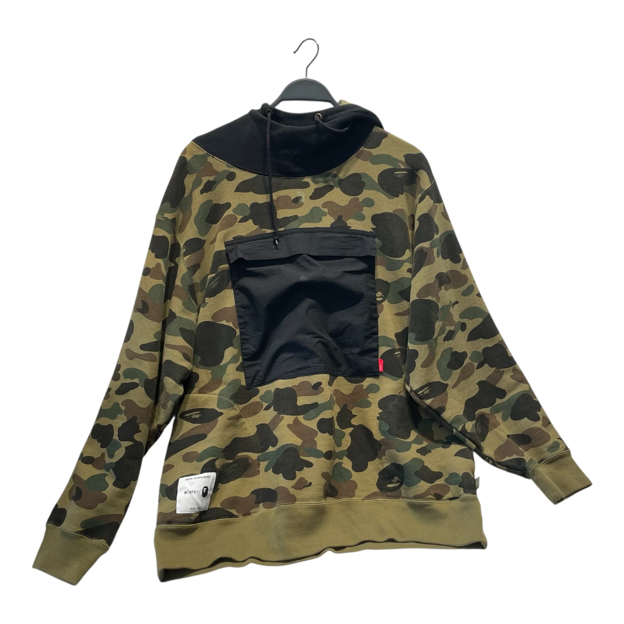 w)taps/A BATHING APE/Hoodie/M/All Over Print/Cotton/GRN/
