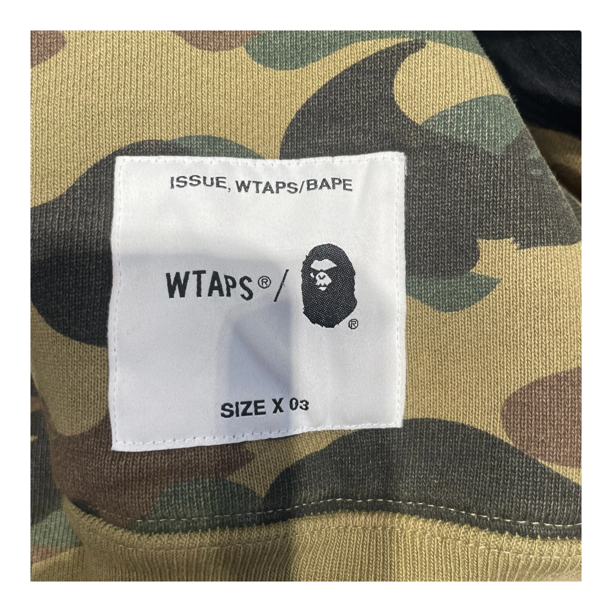 w)taps/A BATHING APE/Hoodie/M/All Over Print/Cotton/GRN/