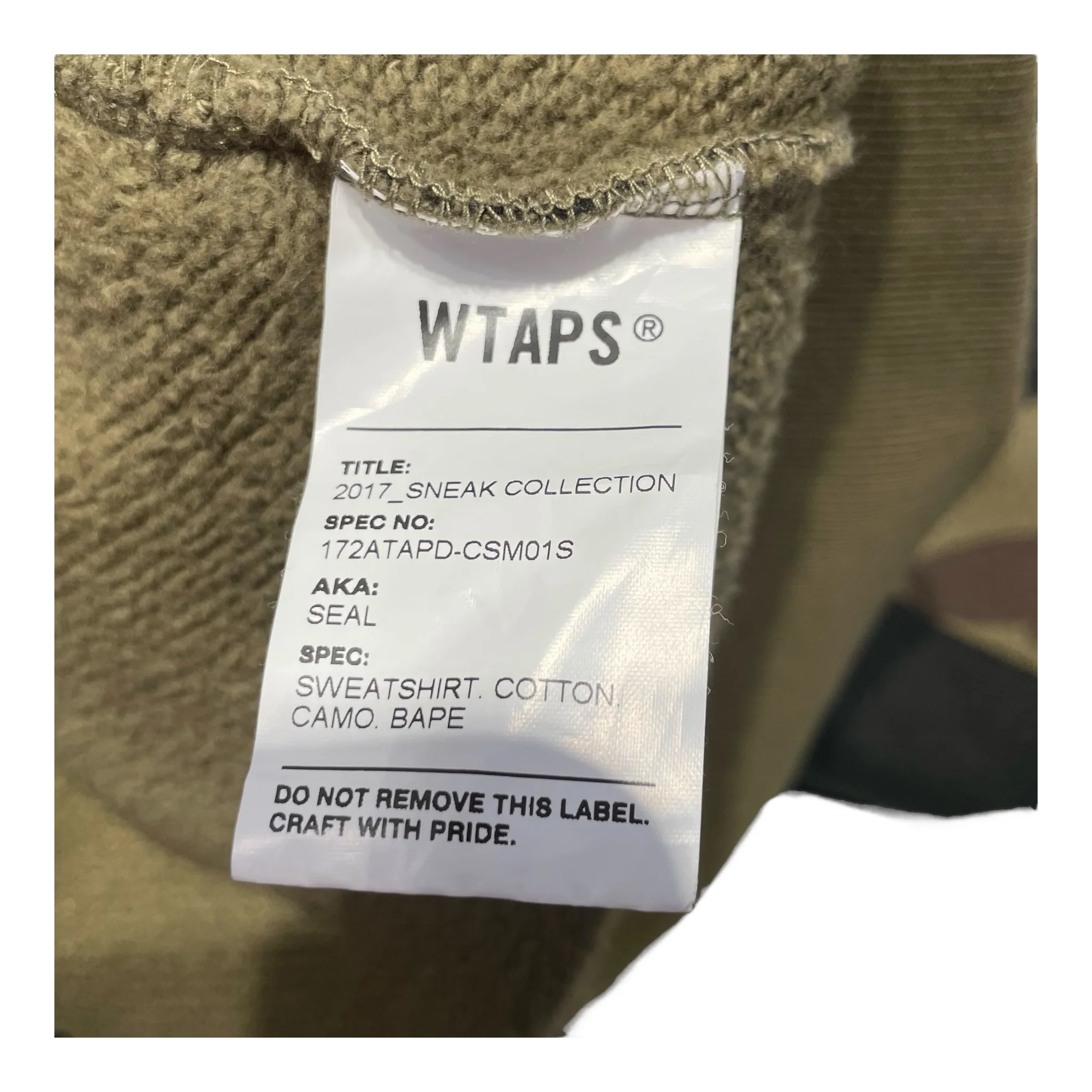 w)taps/A BATHING APE/Hoodie/M/All Over Print/Cotton/GRN/