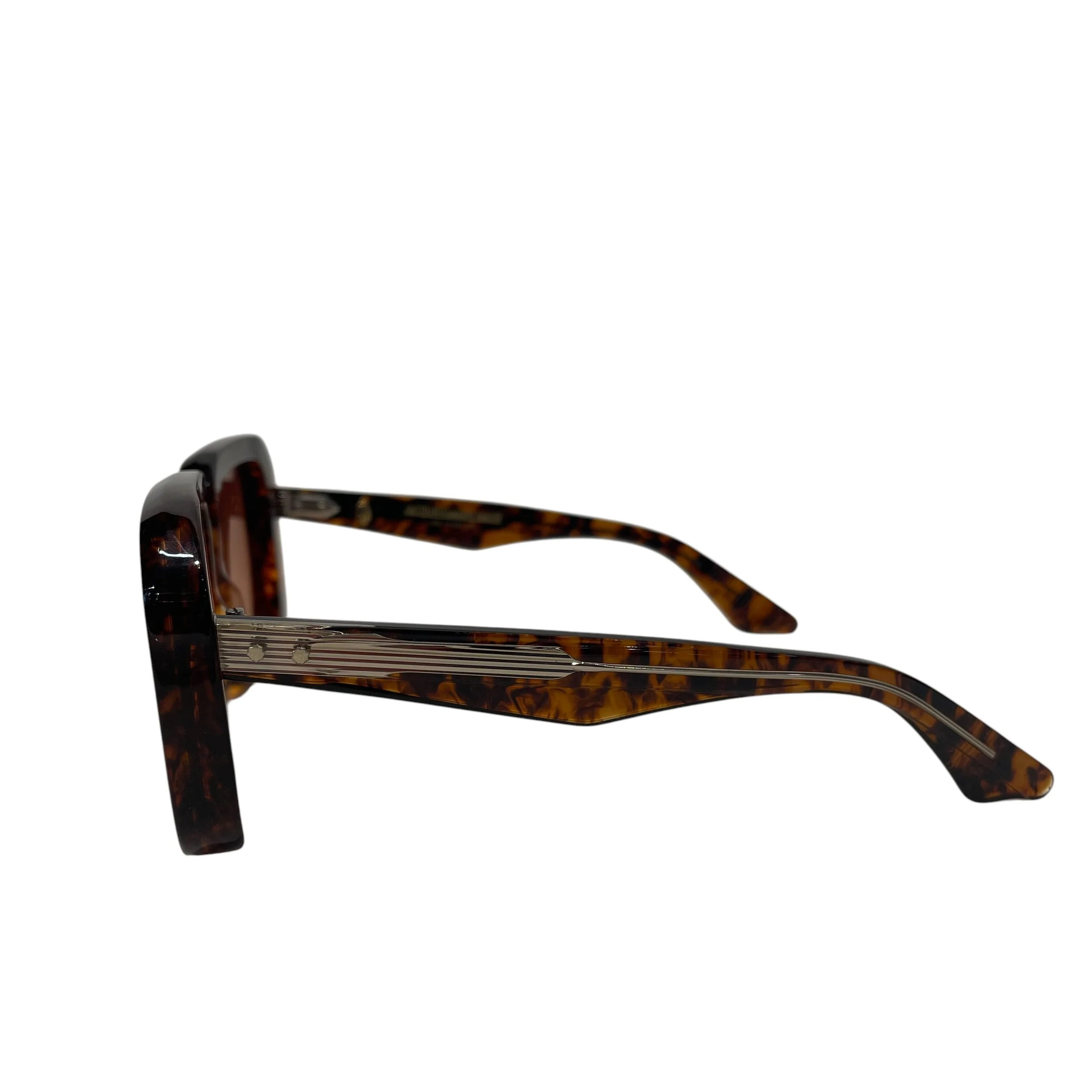 JACQUES MARIE MAGE/Sunglasses/All Over Print/Tortoiseshell Pattern/BRW/"PAT" SQUARE + BOX