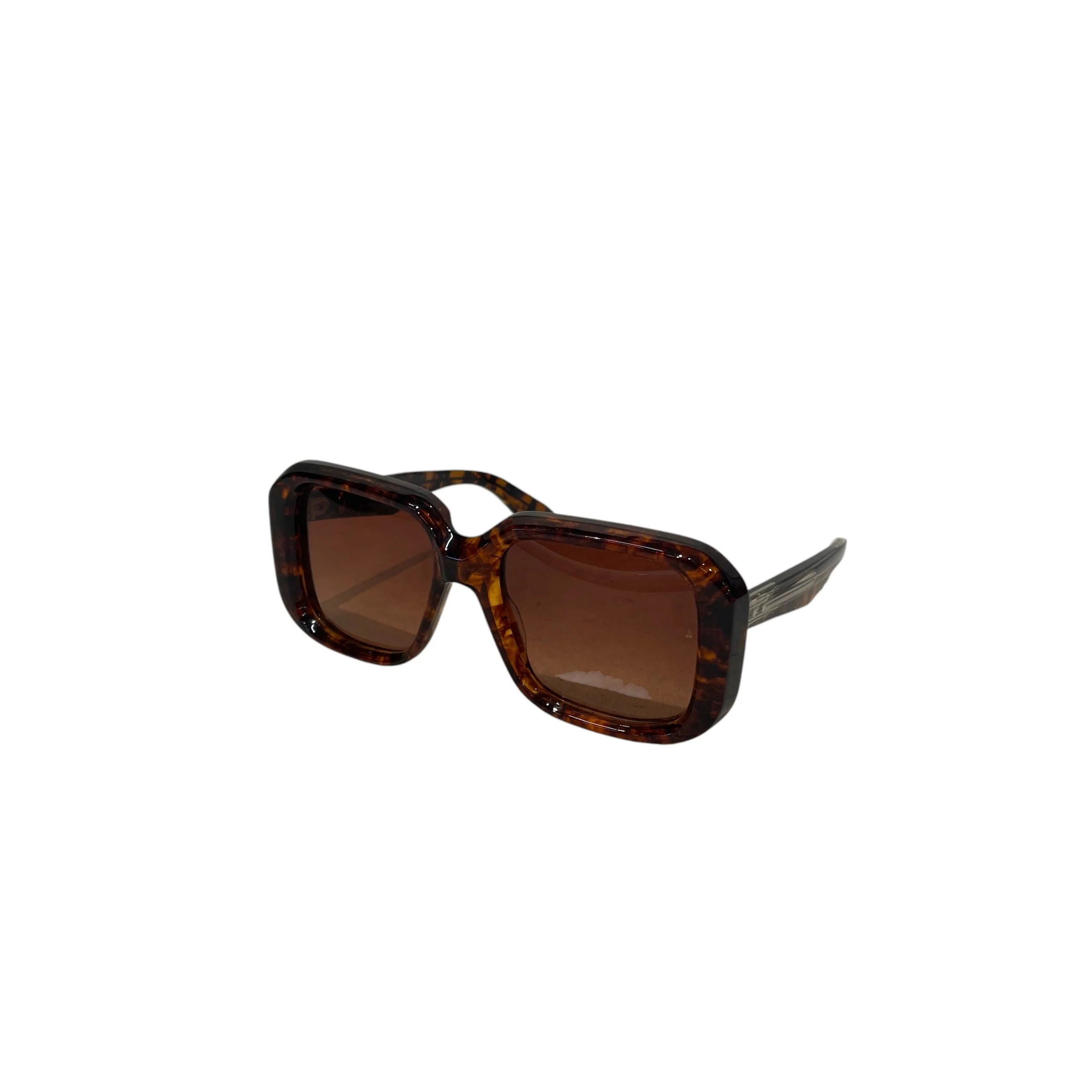 JACQUES MARIE MAGE/Sunglasses/All Over Print/Tortoiseshell Pattern/BRW/"PAT" SQUARE + BOX