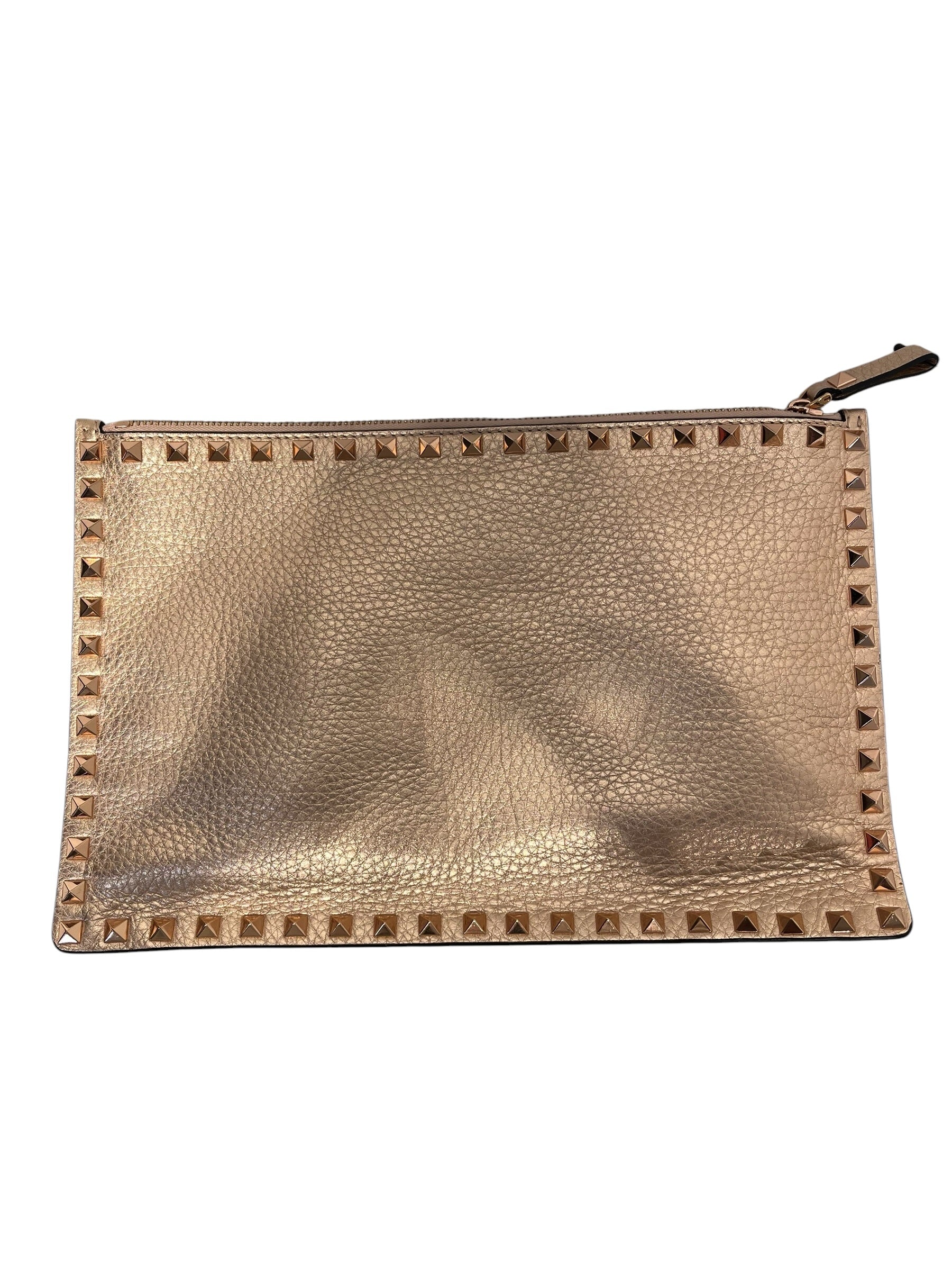 VALENTINO GARAVANI/Clutch Bag/Leather/PNK/TV-P269IZLO