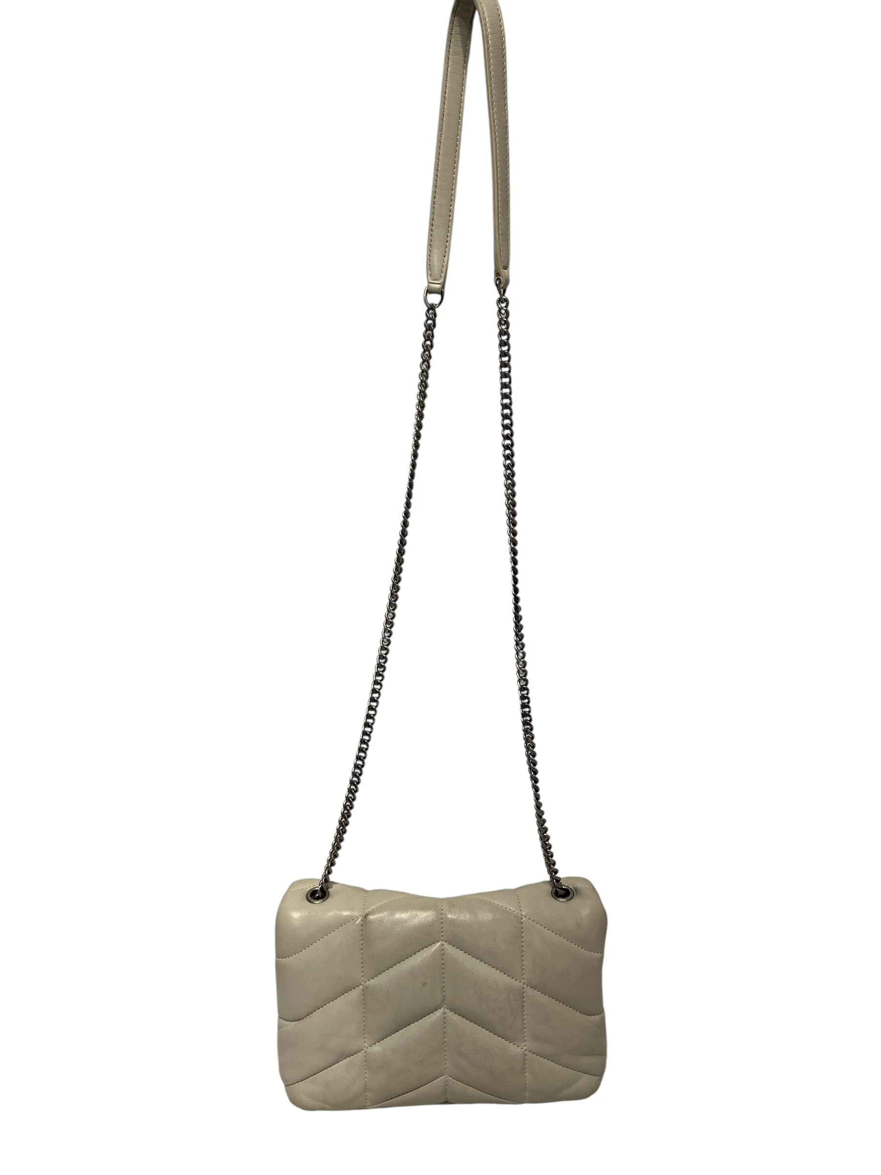 SAINT LAURENT/Cross Body Bag/Leather/WHT/GAB620333.1120