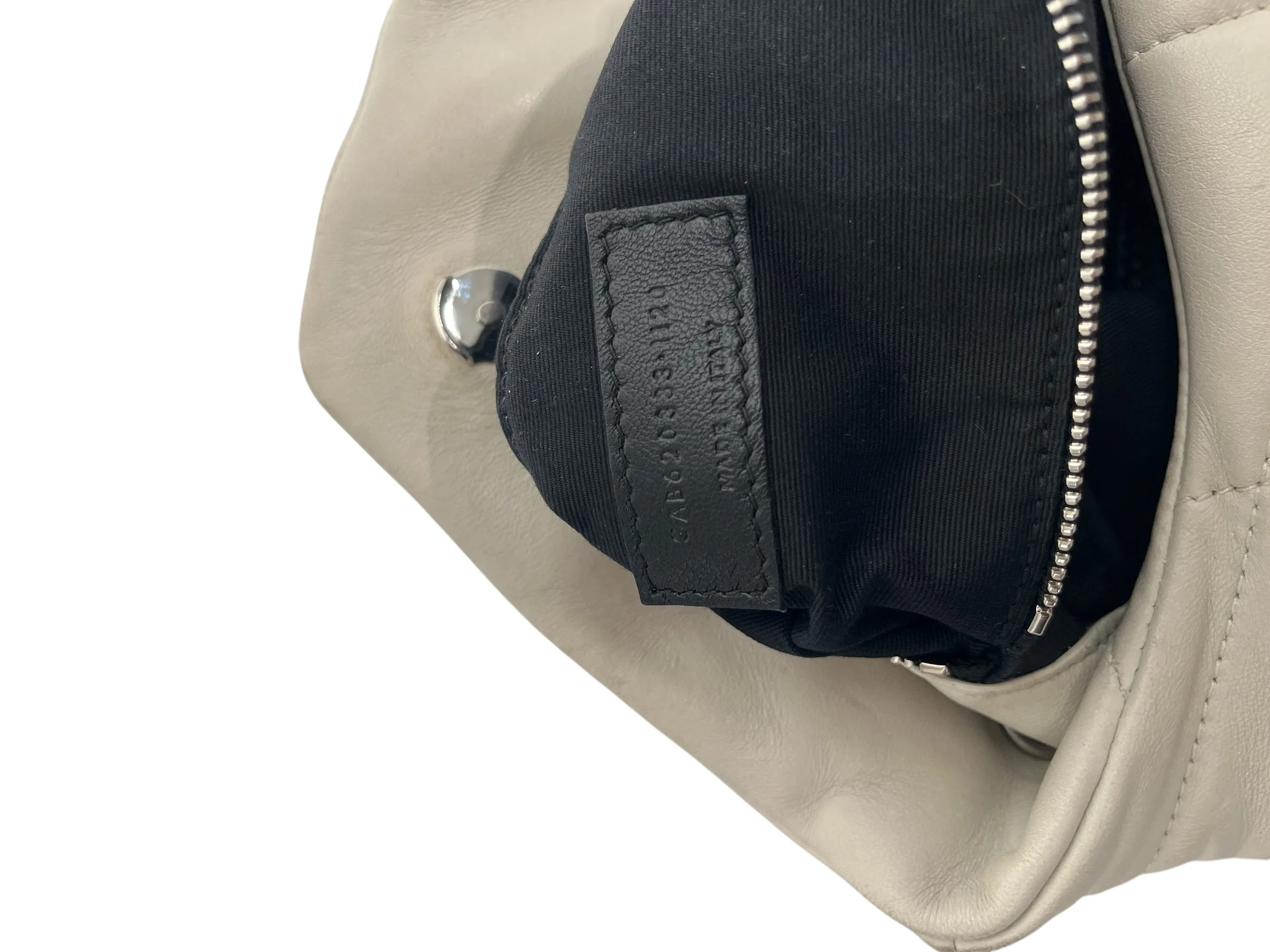 SAINT LAURENT/Cross Body Bag/Leather/WHT/GAB620333.1120