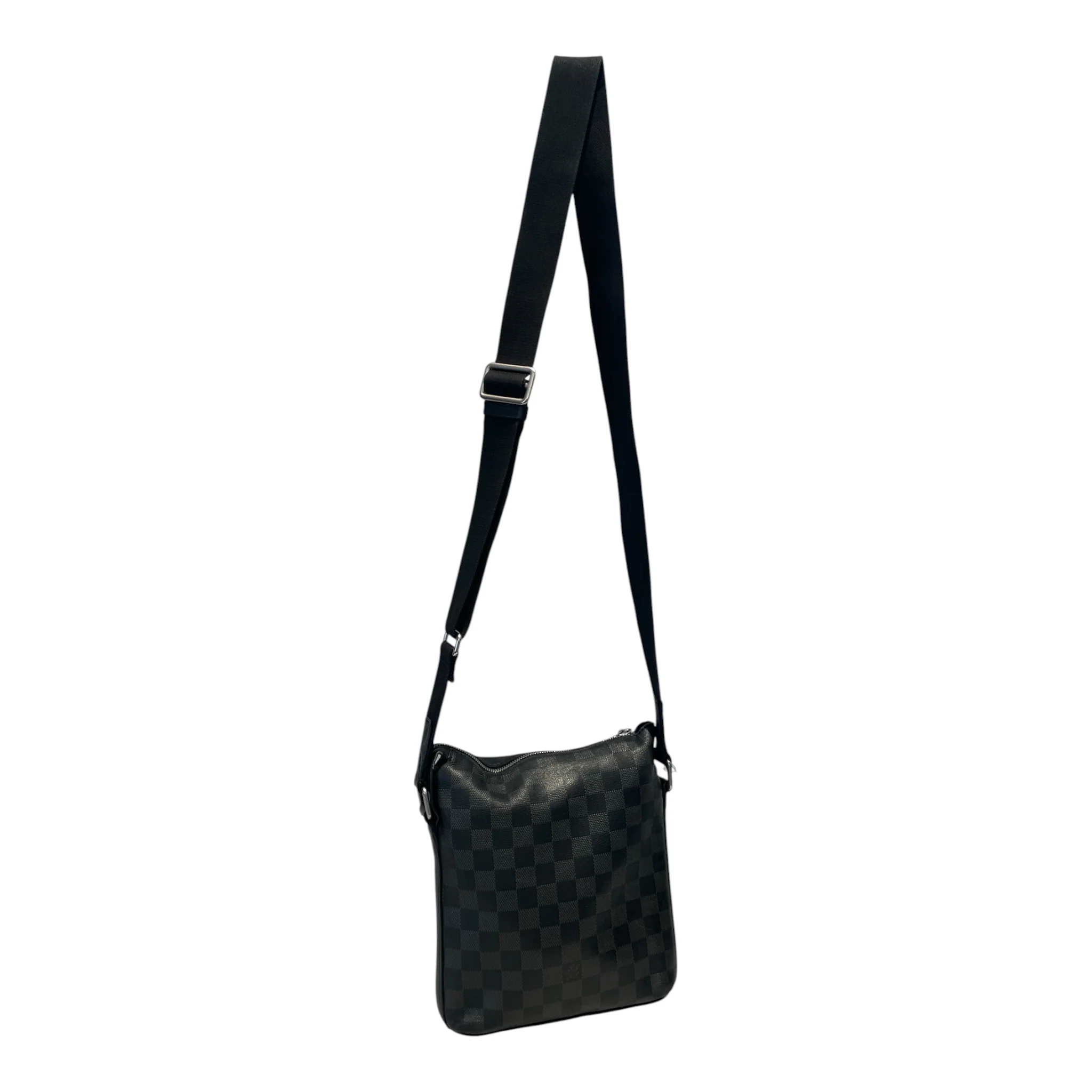 LOUIS VUITTON/Cross Body Bag/Leather/BLK/Damier Infini Discovry