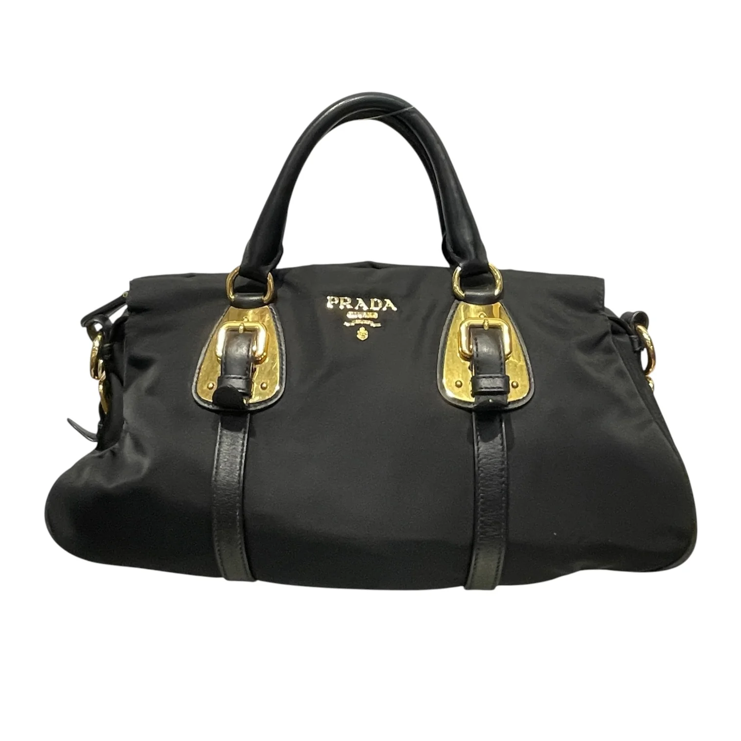 PRADA/Hand Bag/Nylon/BLK/TESSUTO