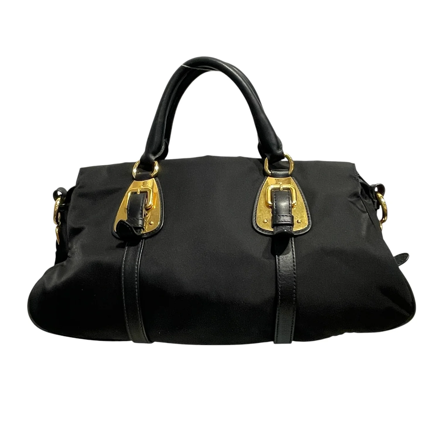 PRADA/Hand Bag/Nylon/BLK/TESSUTO