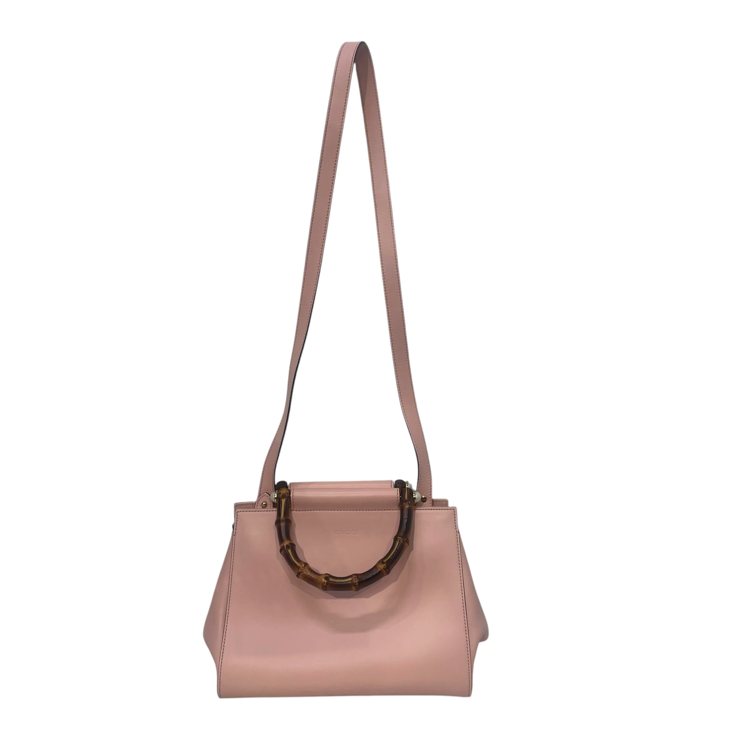 GUCCI/Hand Bag/Leather/PNK/faux pearl nymphaea crossbody