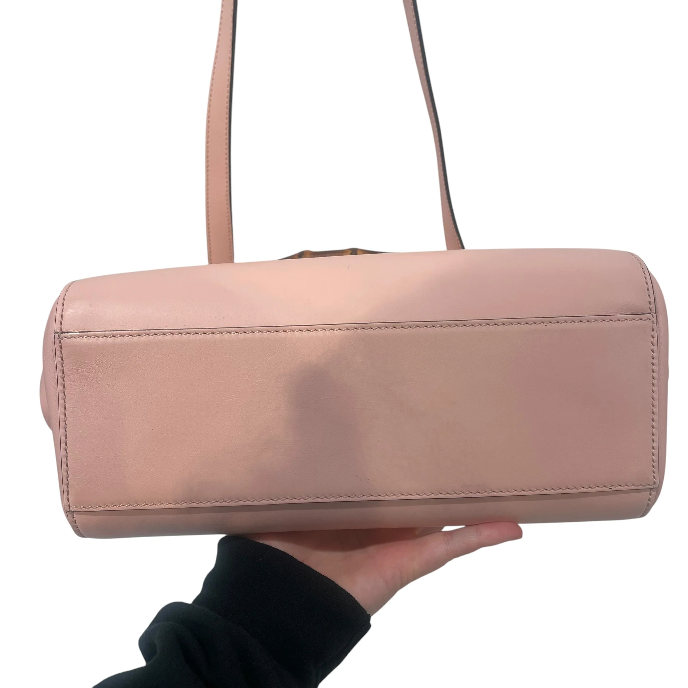 GUCCI/Hand Bag/Leather/PNK/faux pearl nymphaea crossbody