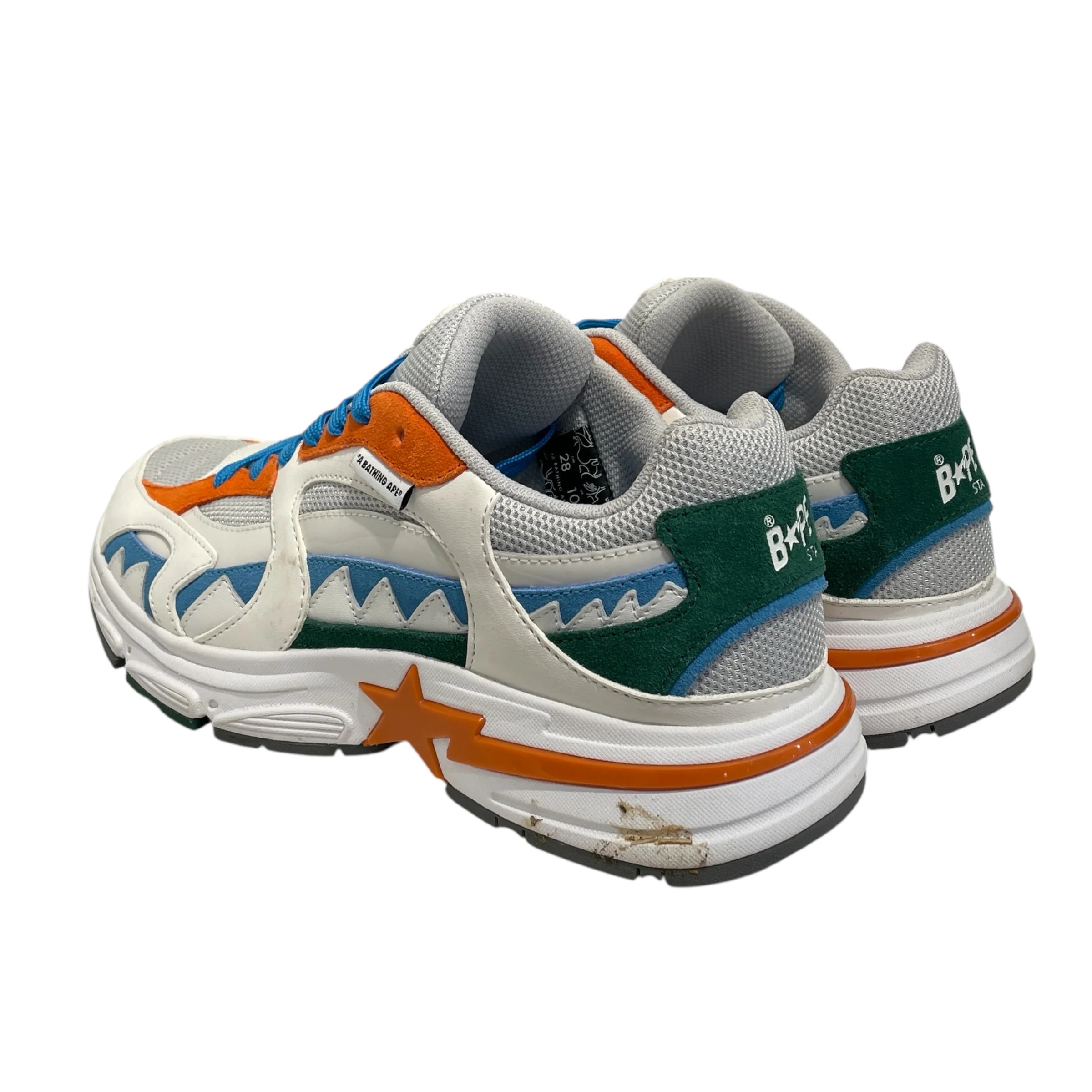 BAPE STA!/Low-Sneakers/US 10/Cotton/WHT/