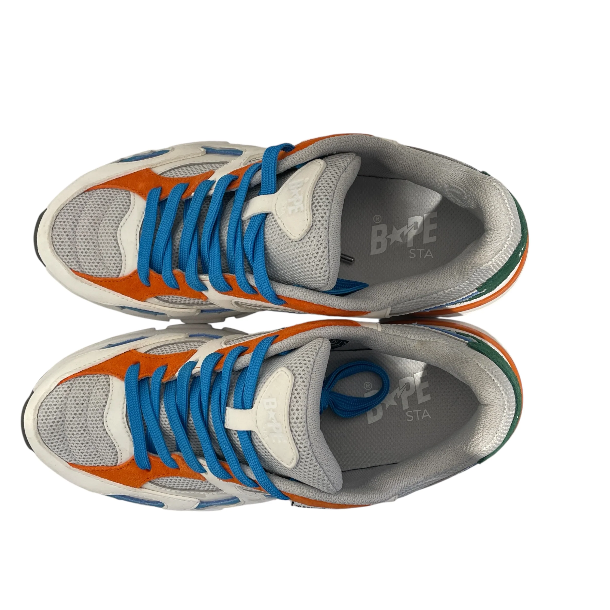 BAPE STA!/Low-Sneakers/US 10/Cotton/WHT/