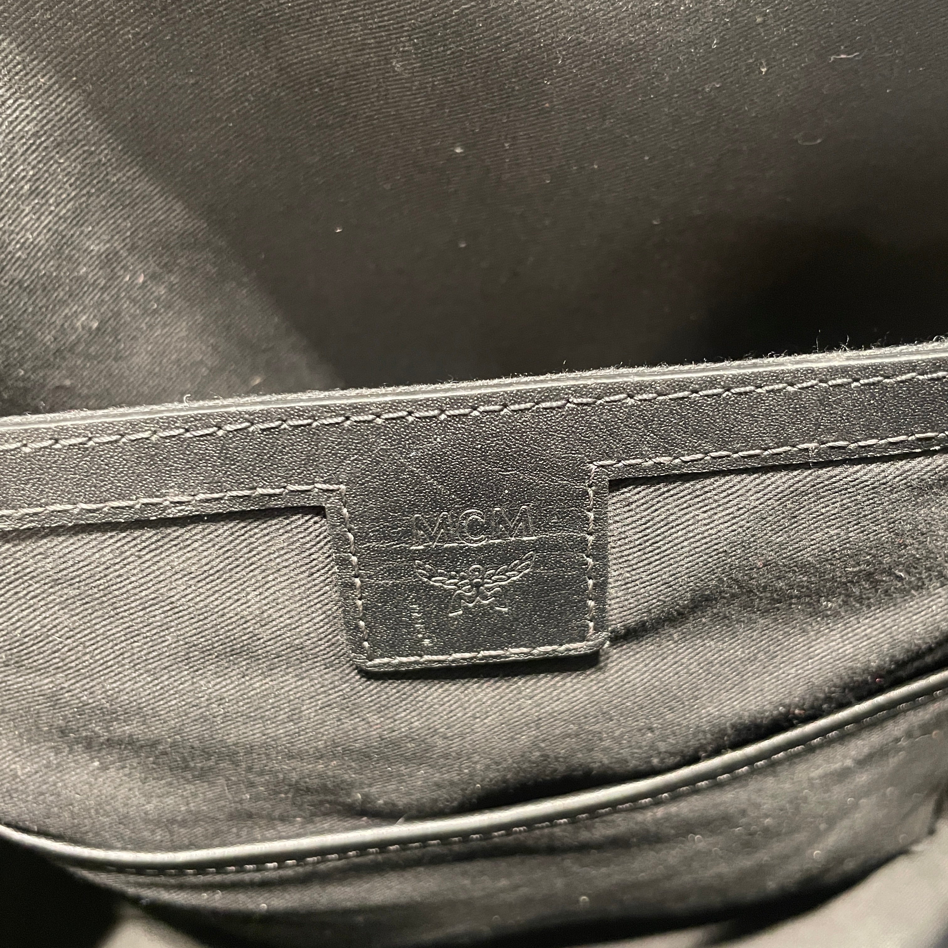 MCM/Backpack/Monogram/Leather/GRY/