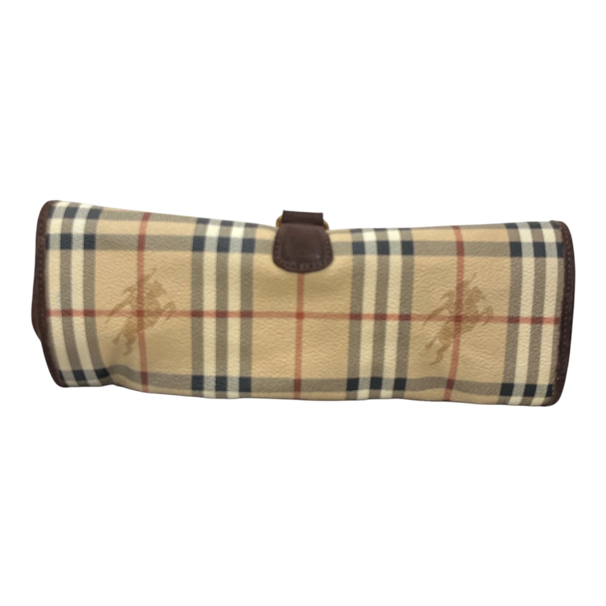BURBERRYS/Cross Body Bag/Plaid/Leather/CRM/GOLDBURBERRYSHORSE-BRWSUEDE