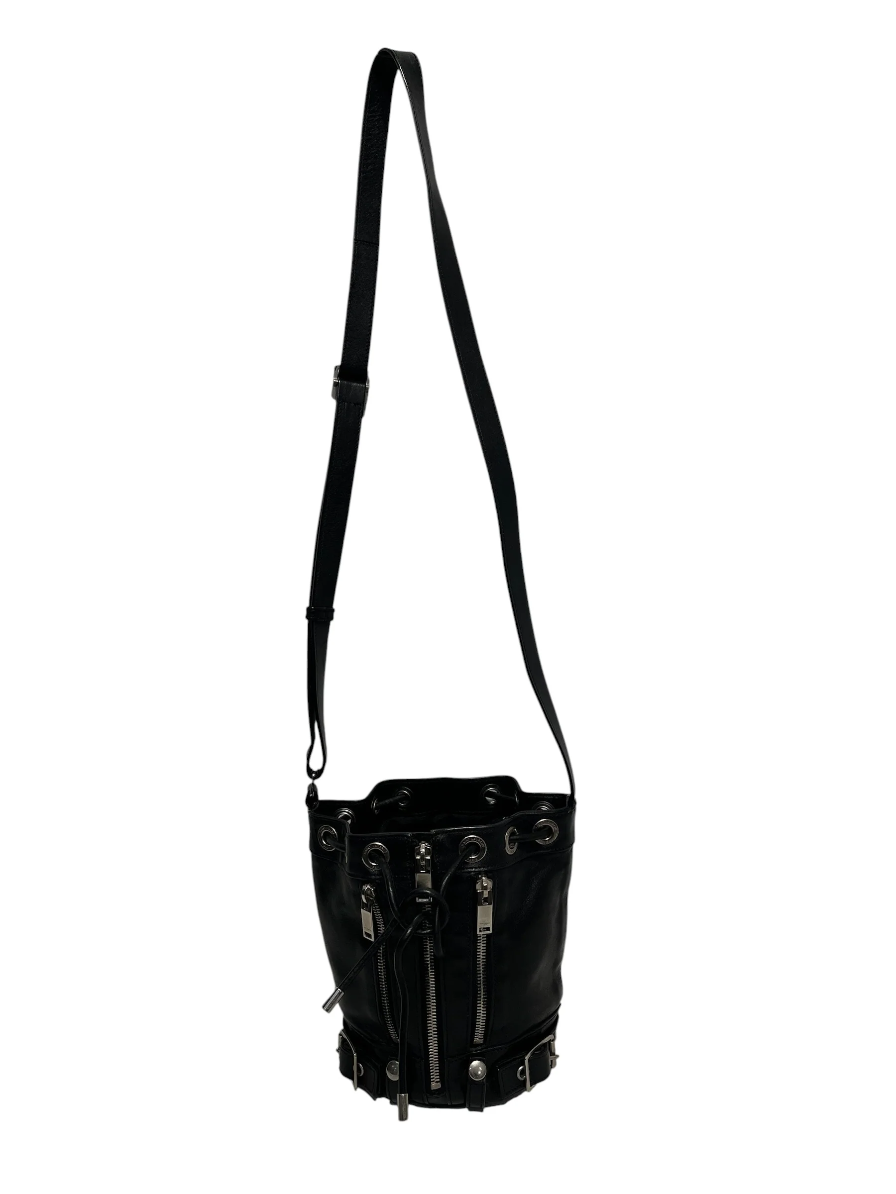 SAINT LAURENT/Bag/Leather/BLK/Rider Bucket Bag