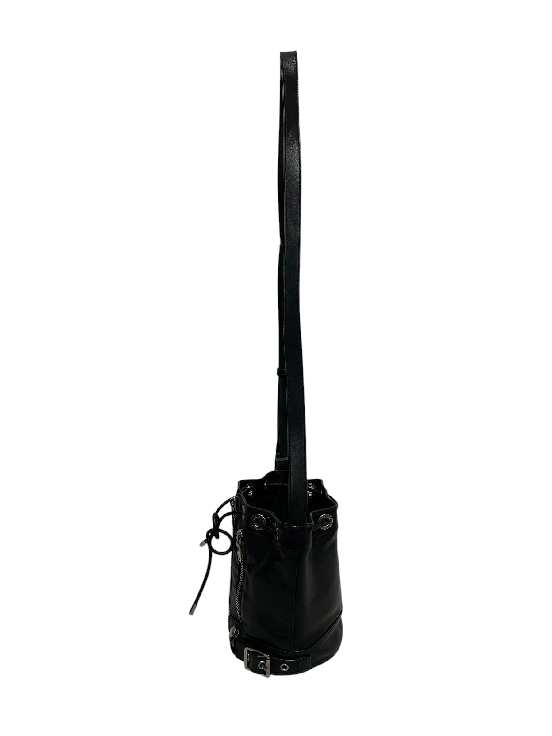 SAINT LAURENT/Bag/Leather/BLK/Rider Bucket Bag