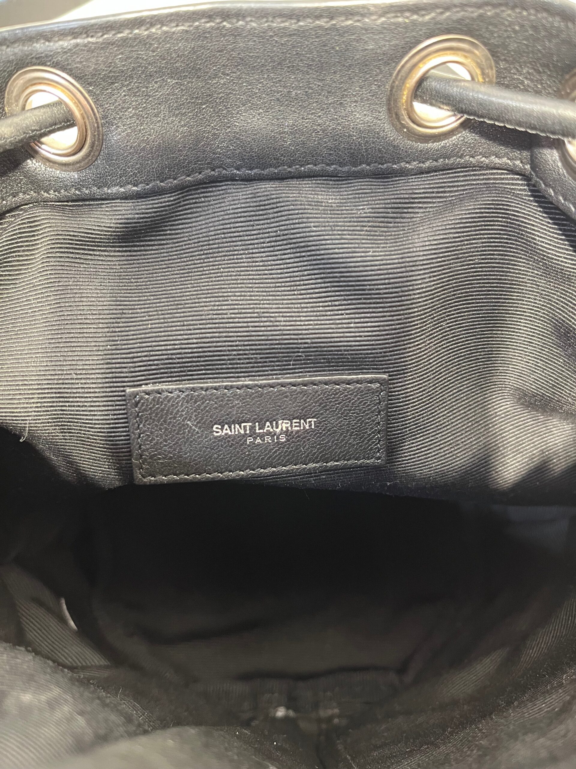 SAINT LAURENT/Bag/Leather/BLK/Rider Bucket Bag