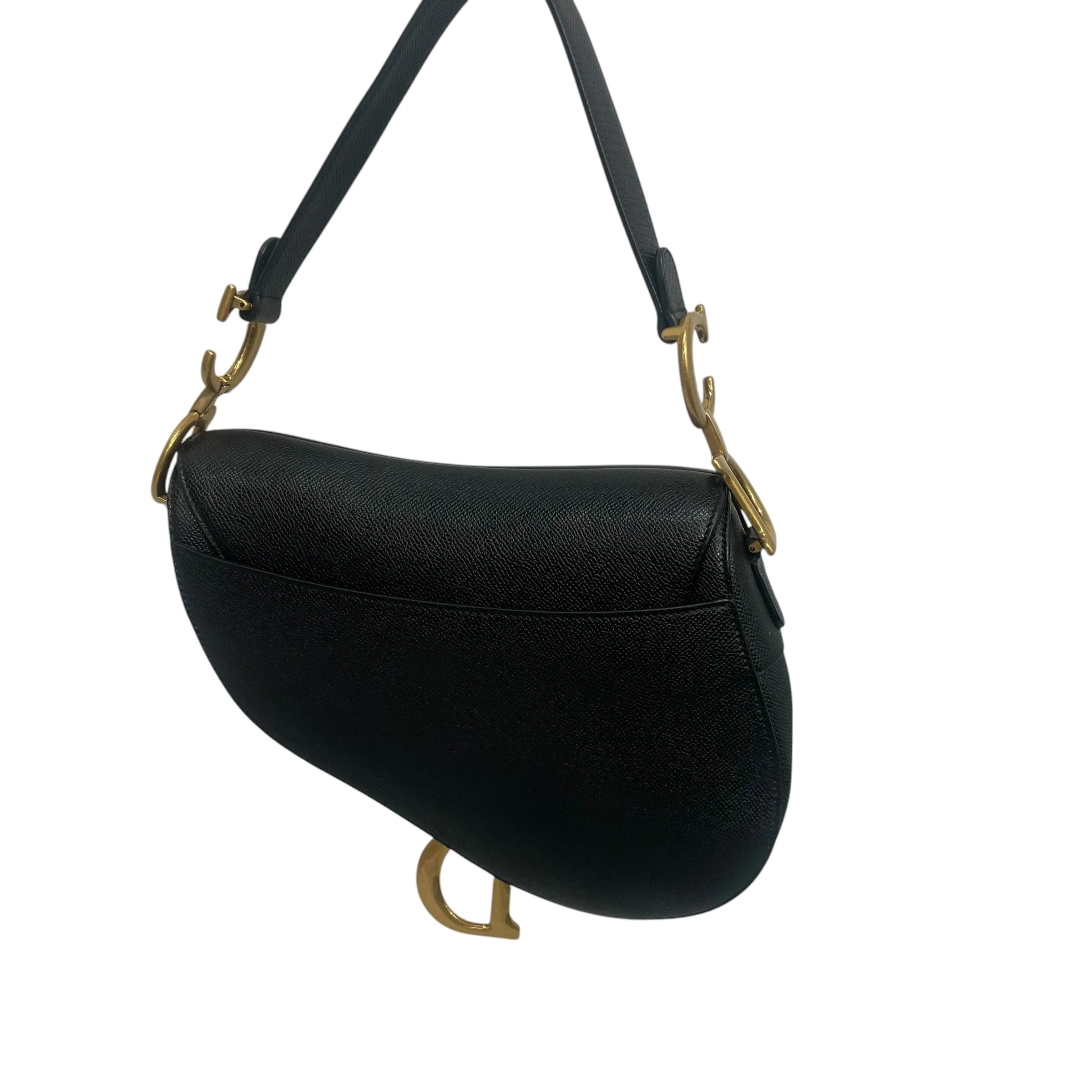 Christian Dior/Hand Bag/Leather/BLK/Saddle Bag
