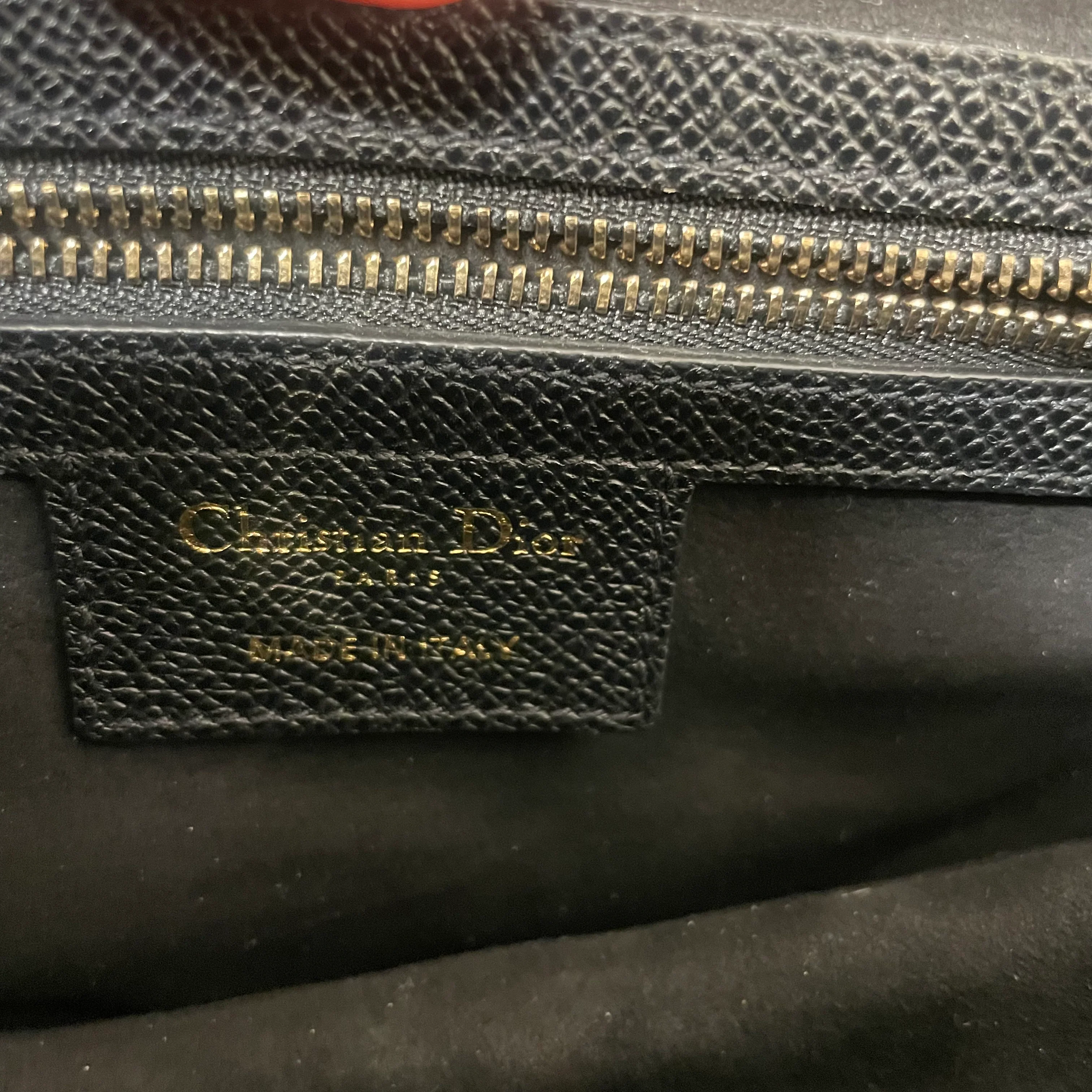 Christian Dior/Hand Bag/Leather/BLK/Saddle Bag
