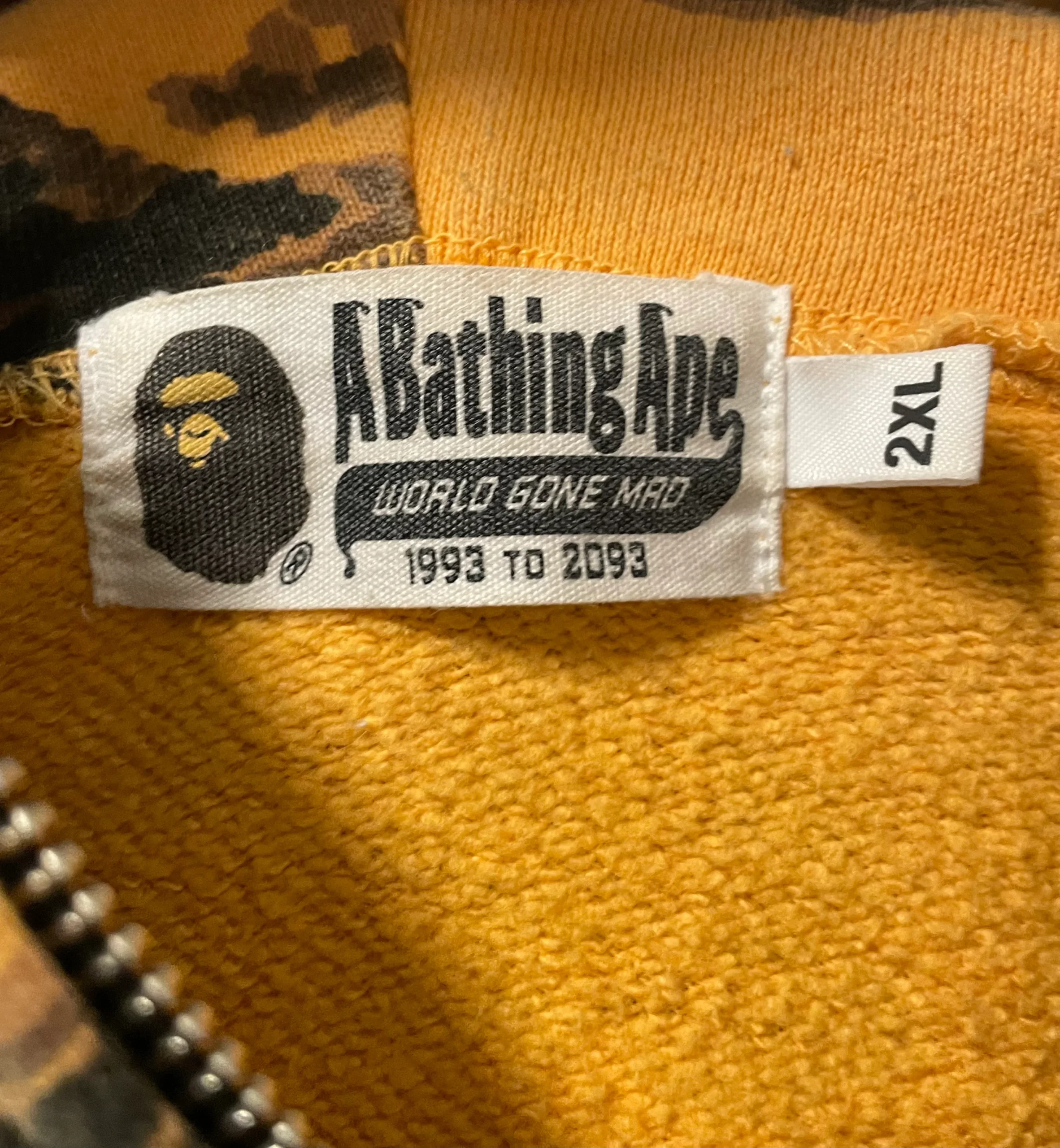 A BATHING APE/Zip Up Hoodie/XXL/Animal Pattern/Cotton/ORN/001ZPI701001F