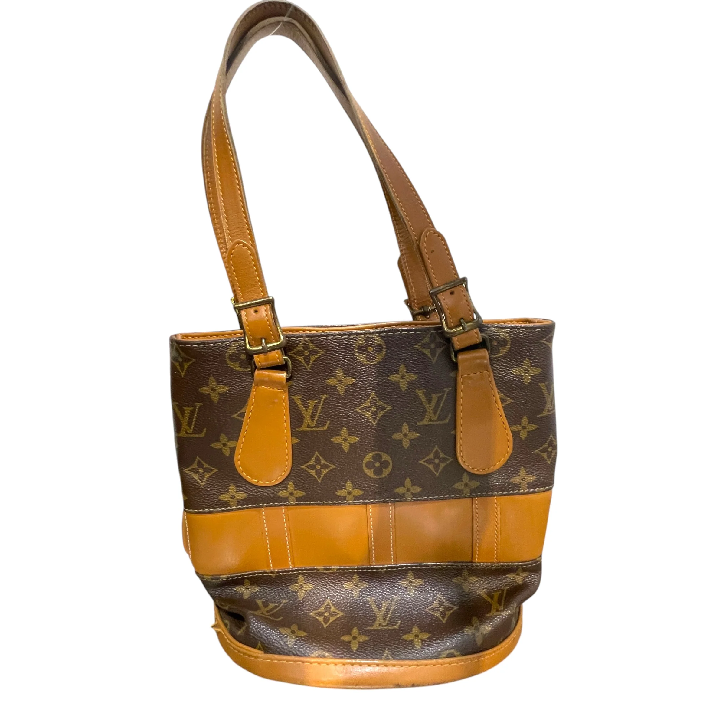 LOUIS VUITTON/Hand Bag/Monogram/Leather/BRW/Monogram Bucket PM