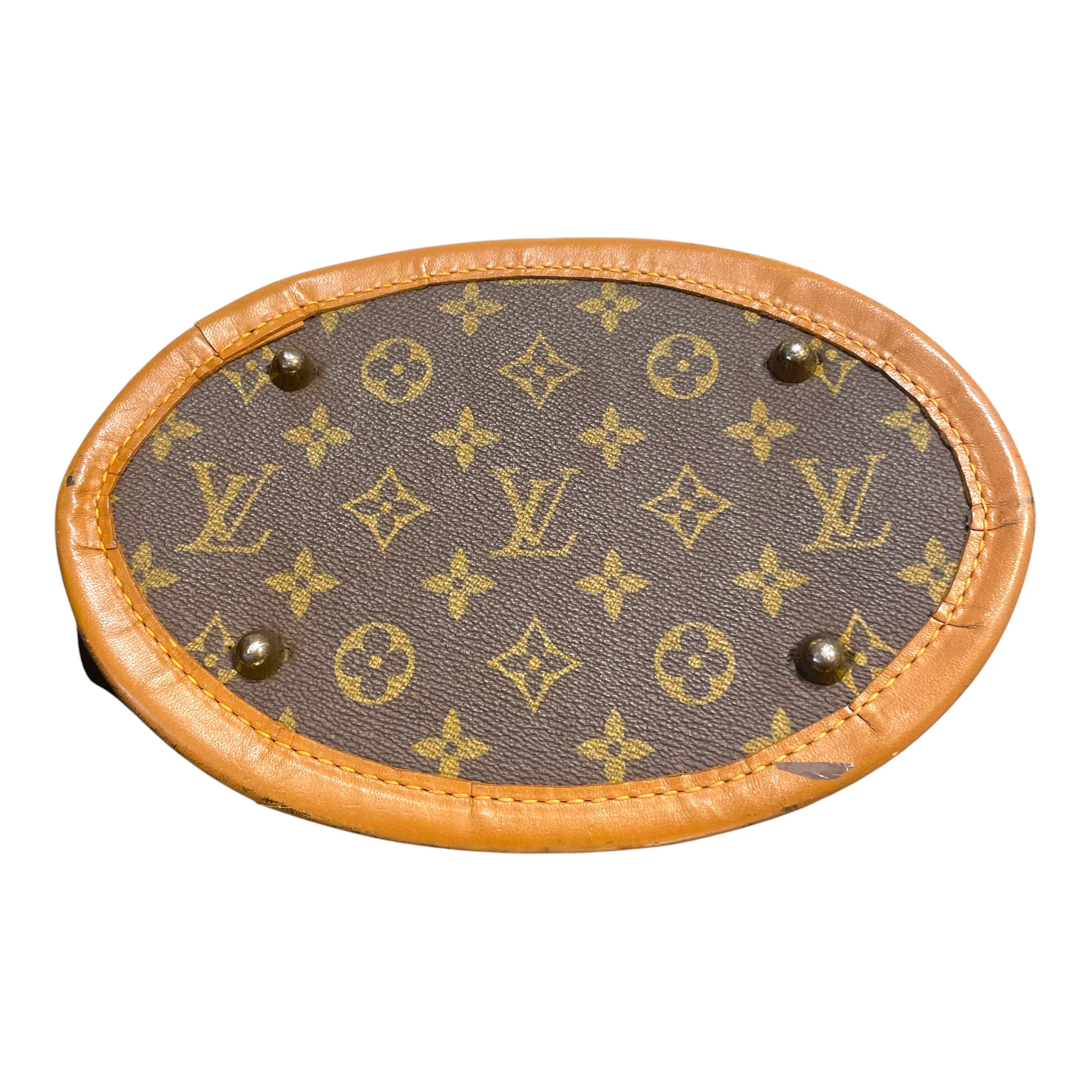 LOUIS VUITTON/Hand Bag/Monogram/Leather/BRW/Monogram Bucket PM