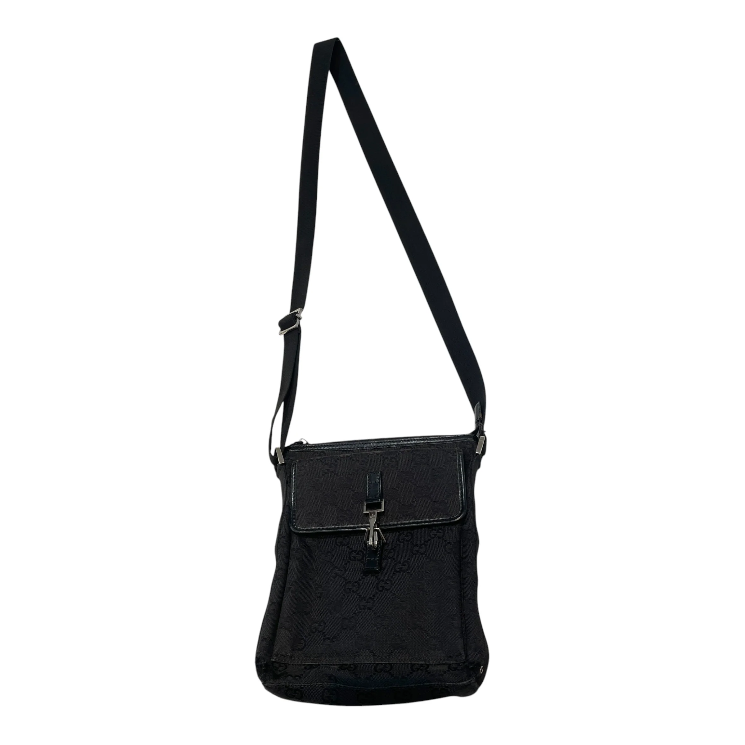 GUCCI/Cross Body Bag/Cotton/BLK/GG Monogram Jackie Bag