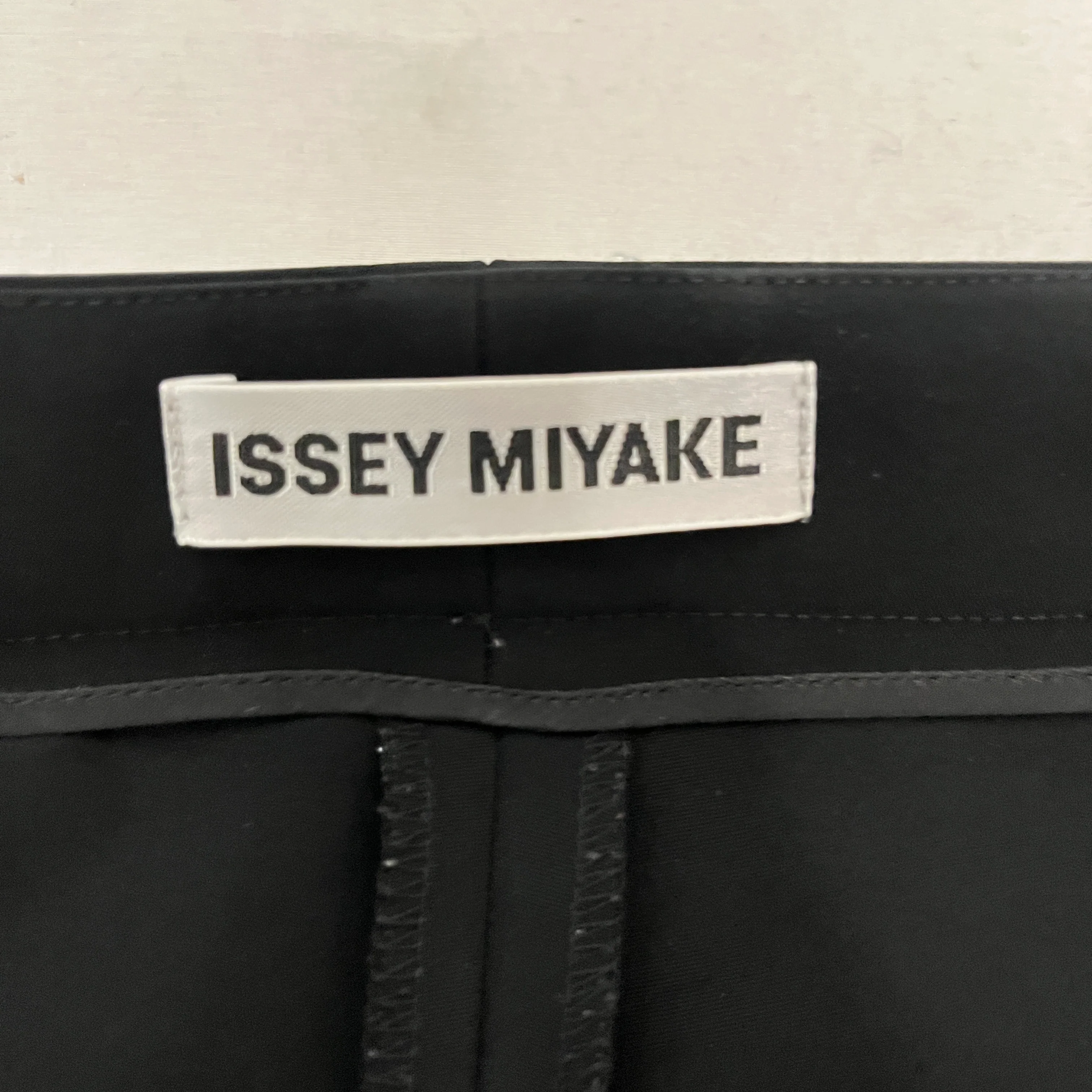 ISSEY MIYAKE/Skinny Pants/2/Cotton/BLK/TROUSERS TAPERED ROUND HIP