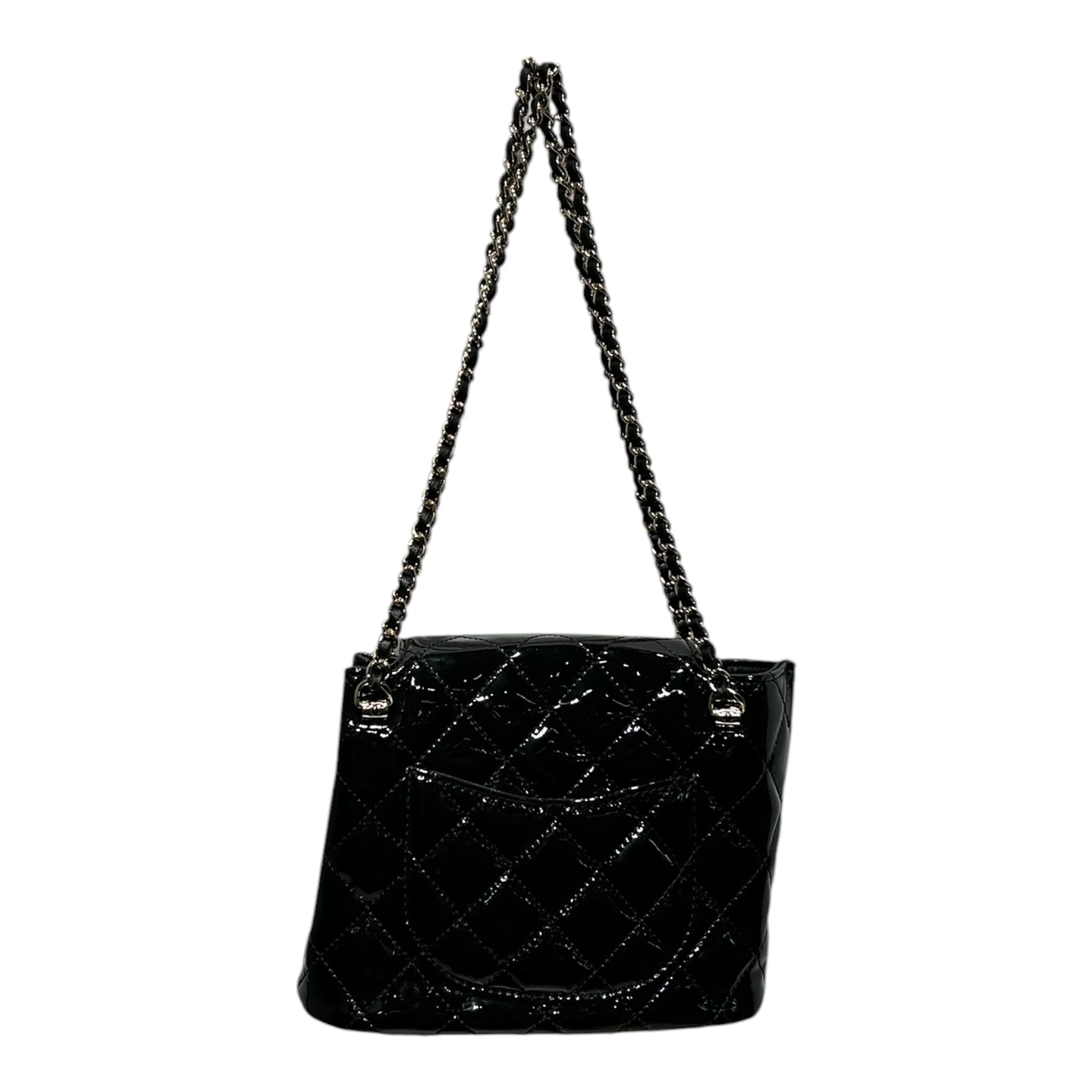 CHANEL/Bag/Leather/BLK/SMALL FLAP HOBO BAG