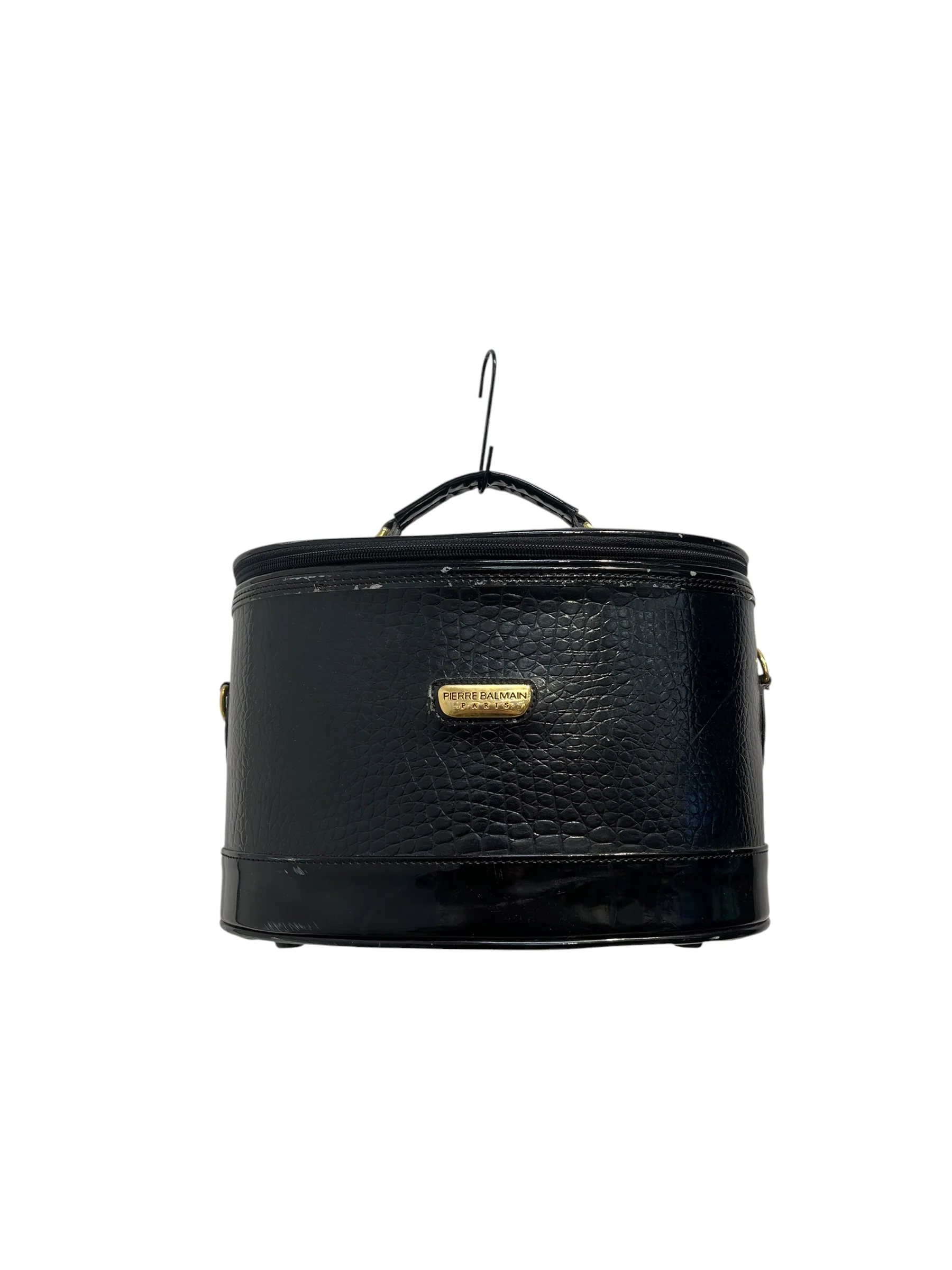 1260-pierre-balmain-bag-animal-pattern-faux-leather-blk-vanity-crocodile-gold-hardware-1.webp PIERRE BALMAIN/Bag/Animal Pattern/Faux Leather/BLK/vanity crocodile gold hardware